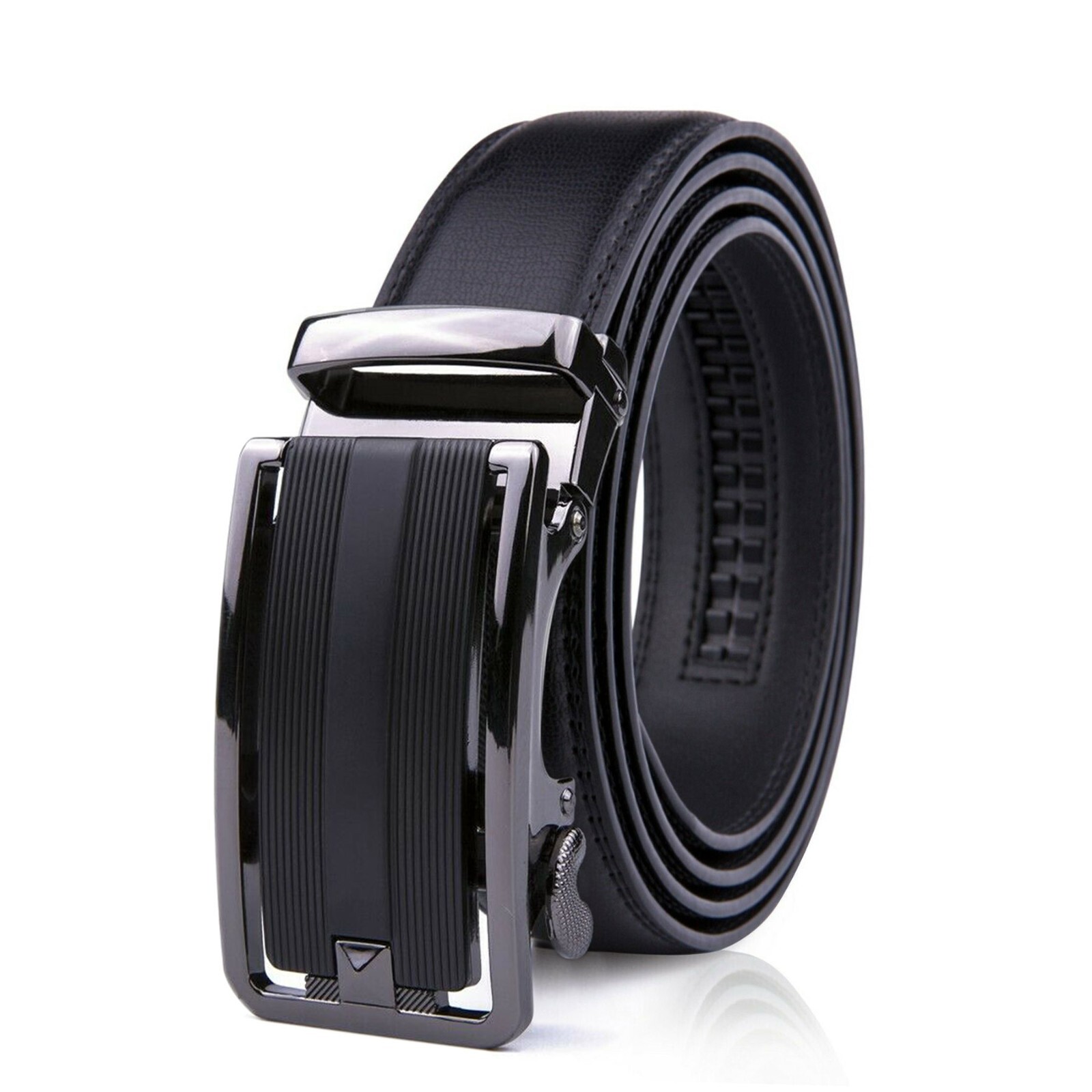Luxury Men’s Genuine Leather Automatic Buckle Belts Waist Strap Belt Waistband