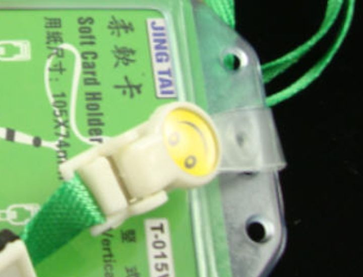 ID Holder Lanyard w/ Smile Face 3.5 * 4.75 inches Asst Colors T-015V