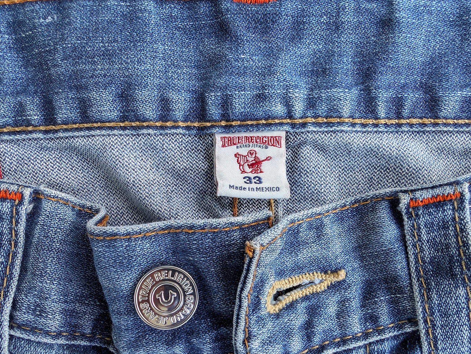 True Religion Ricky Straight Flap Pockect Jeans Men’s size 33