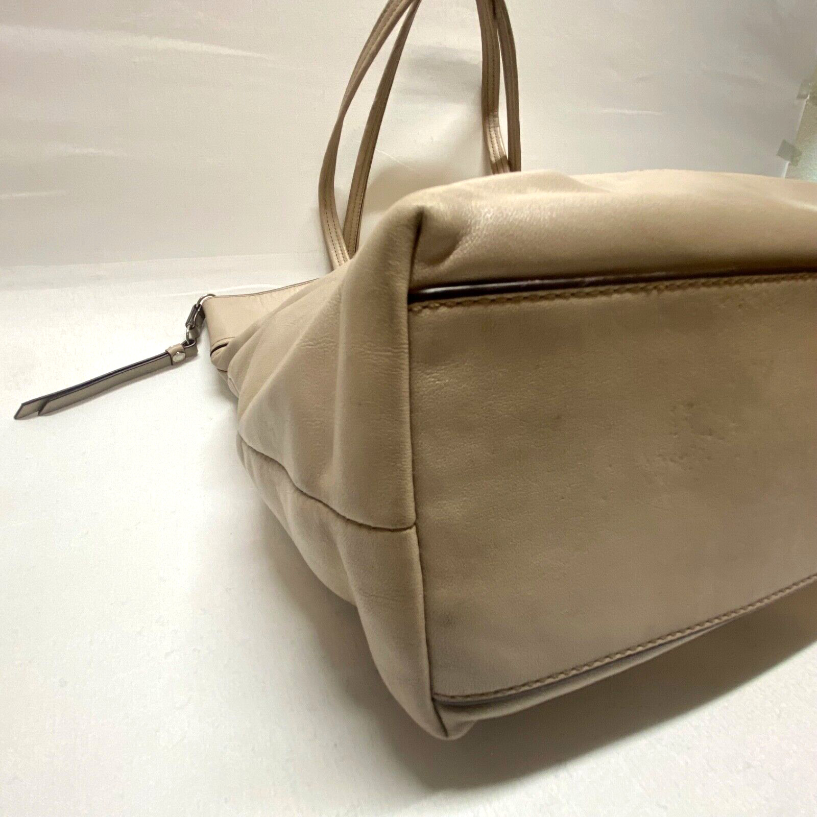 Coach Laura Signature Embossed Large Leather Tote F18336 Taupe