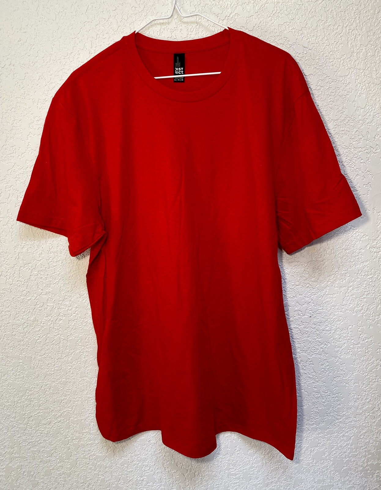 District The Concert Tee Blank Red Crew Neck Short Sleeve T-Shirt Men’s Size XL