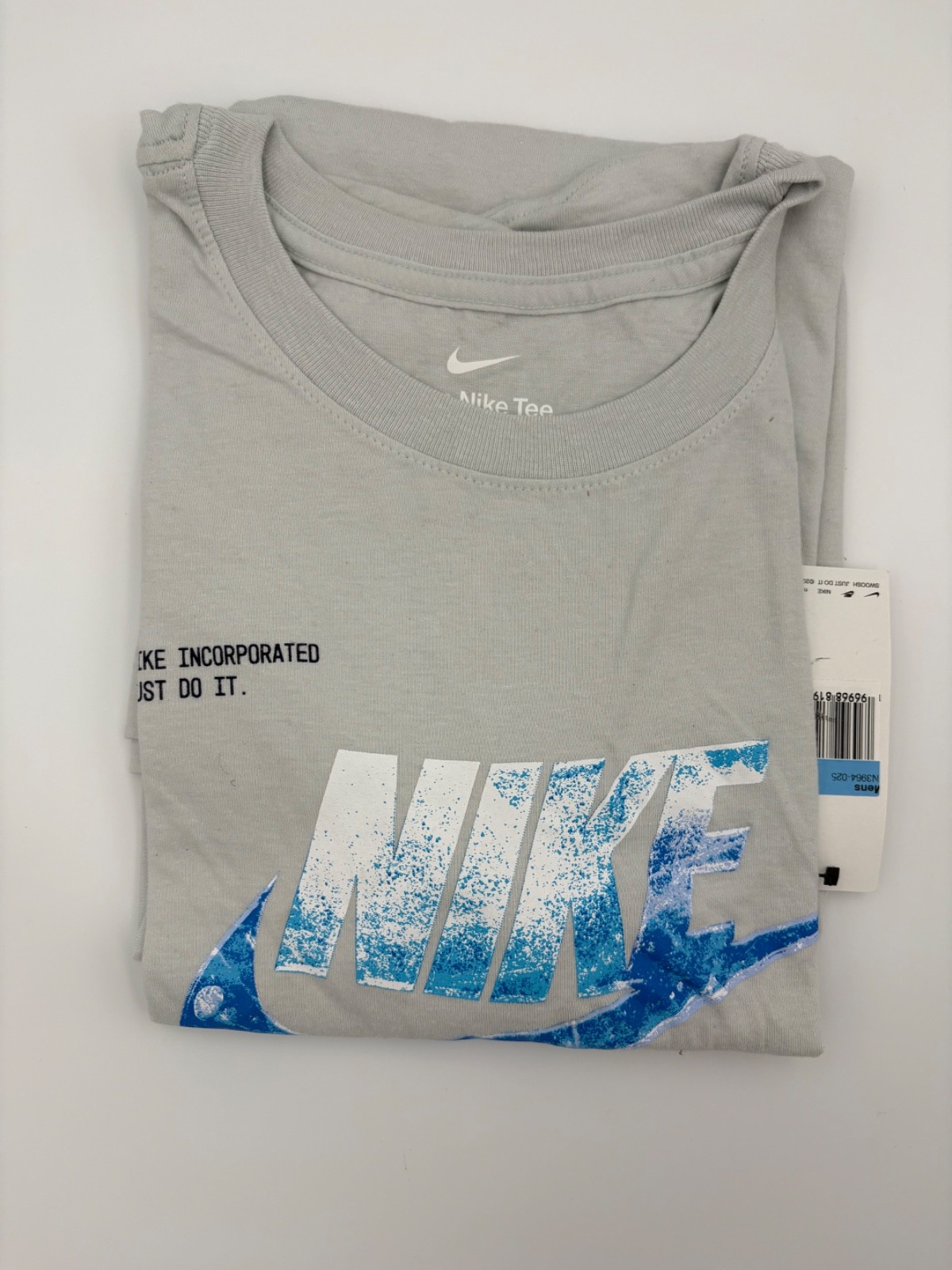 Nike Mens Logo Graphic T-Shirt Medium Gray Navy Burgundy Dark Gray Short Sleeve