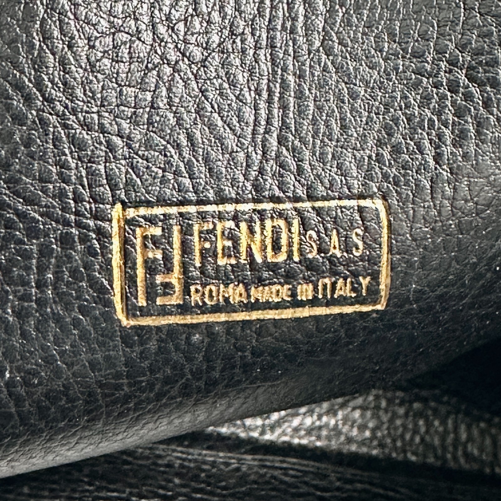 FENDI Zucca Clutch Bag Brown