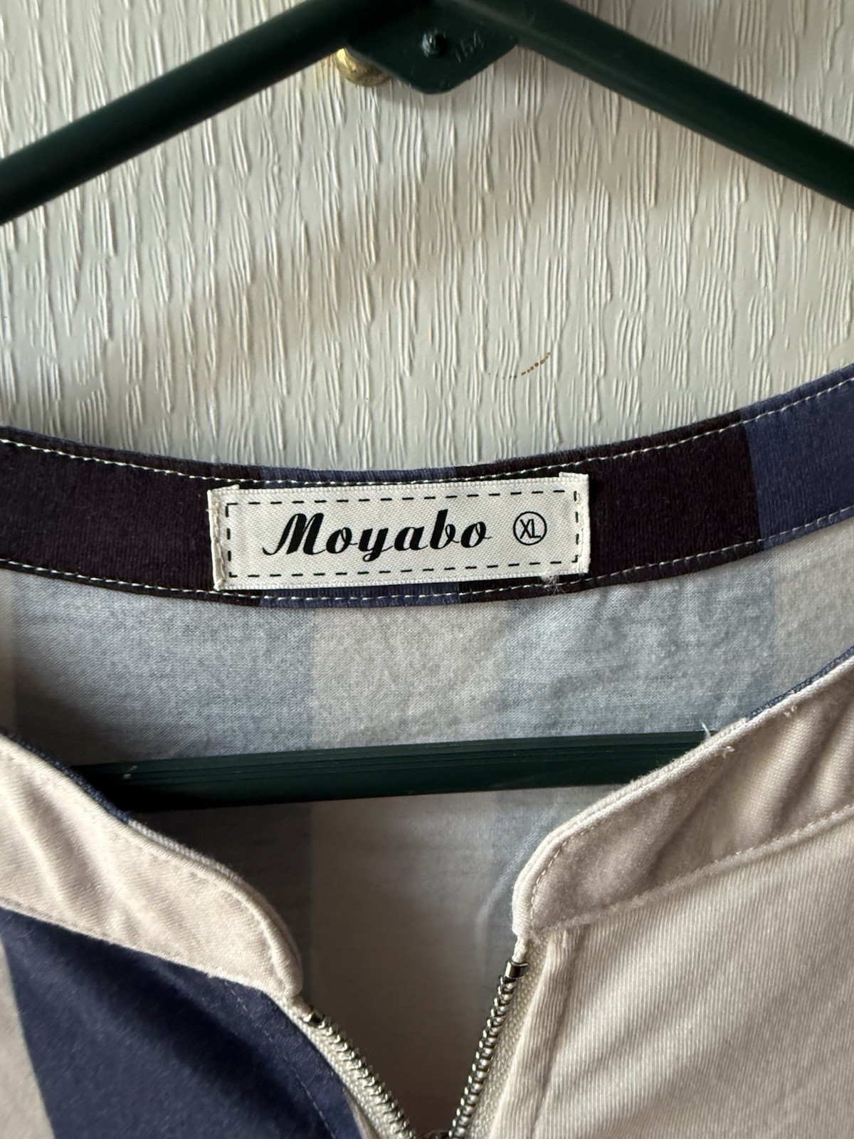 Moyabo Tunic Blouse Top White Pink Blue Stripe Tunic Shirt 3/4 Sleeve Size XL