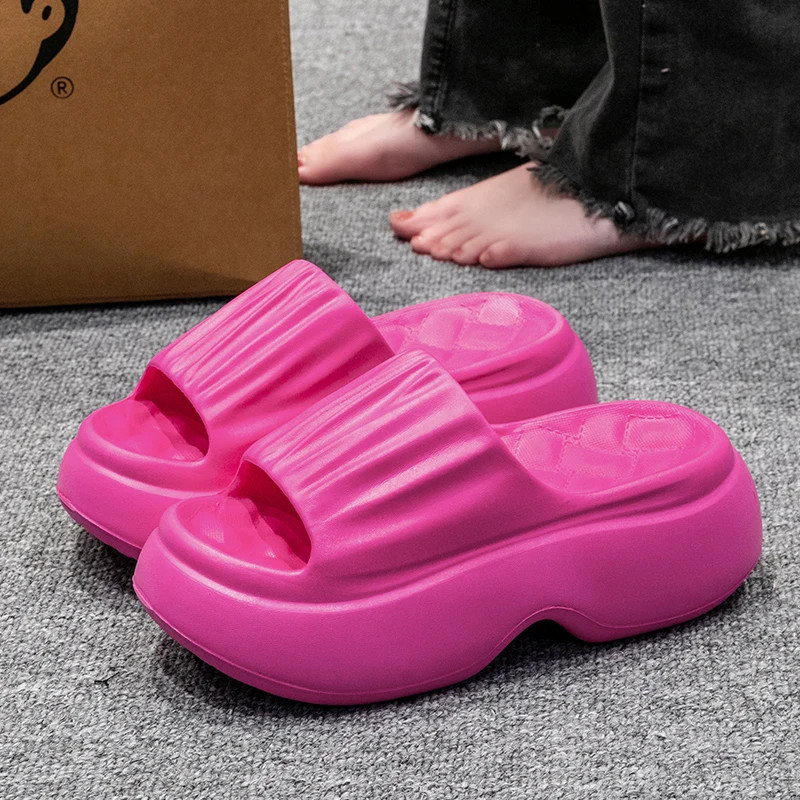 Chunky Platform Wedges Slippers Women 2025 Summer Indoor Outdoor Thick Bottom Sa