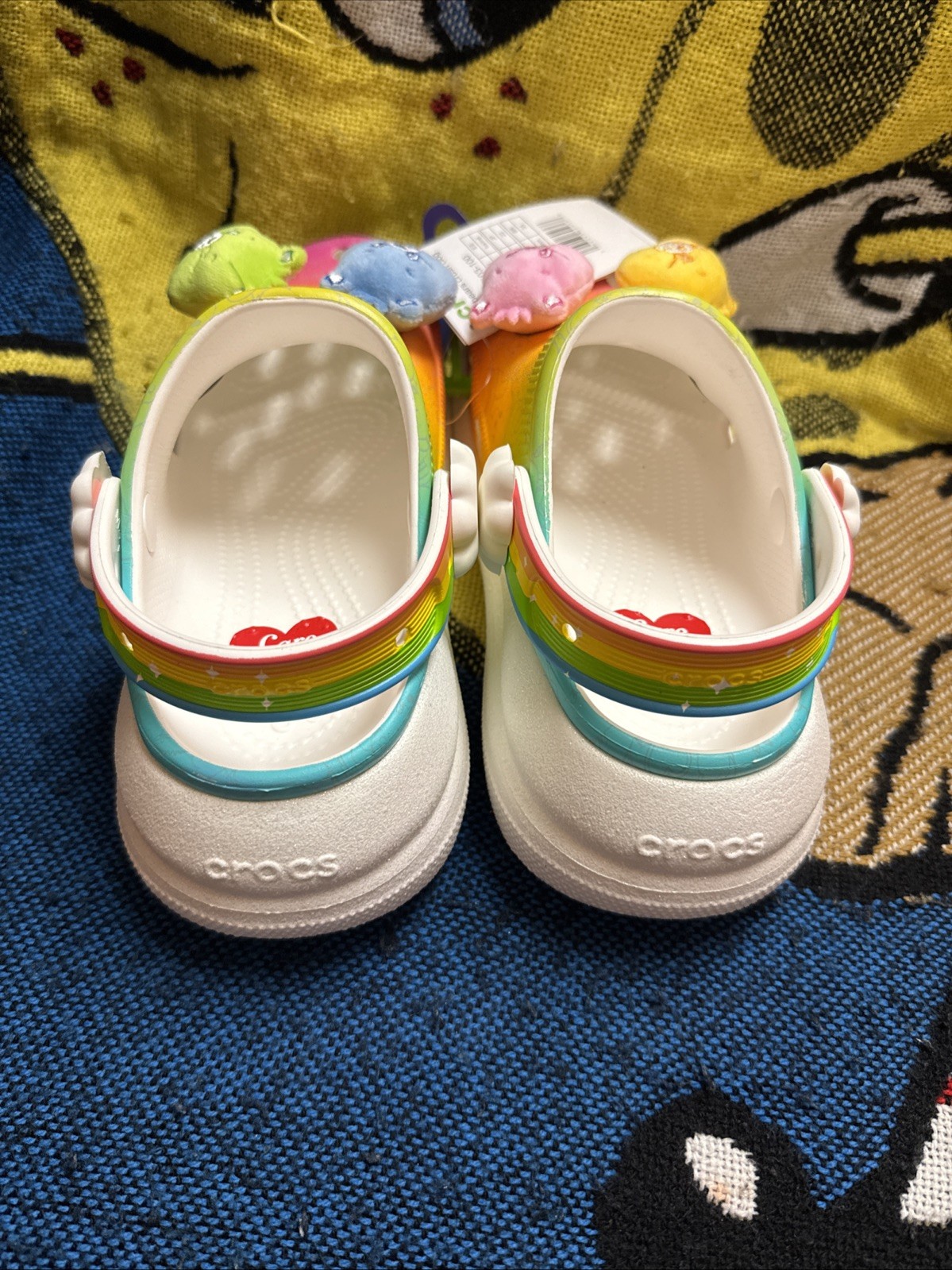 NWT CROCS Care Bears Crush Clog Multicolor Light Up S’allume Sz W6 M4