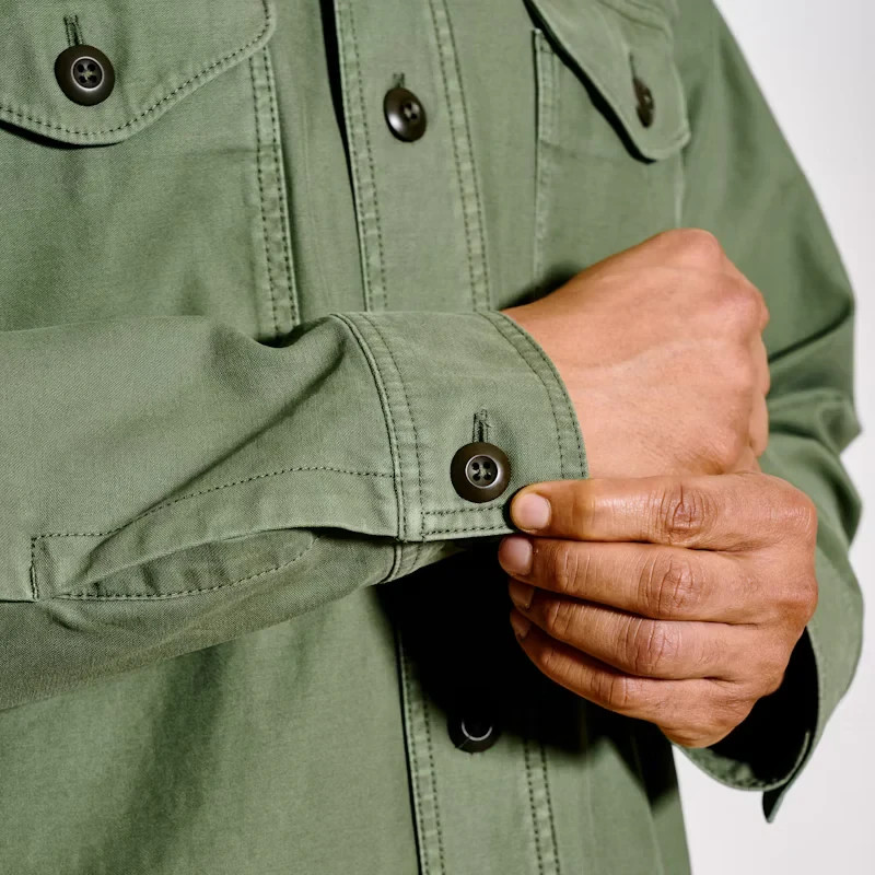 Filson Field Jac-Shirt Washed Fatigue Green Cotton Mens M Overshirt NWT