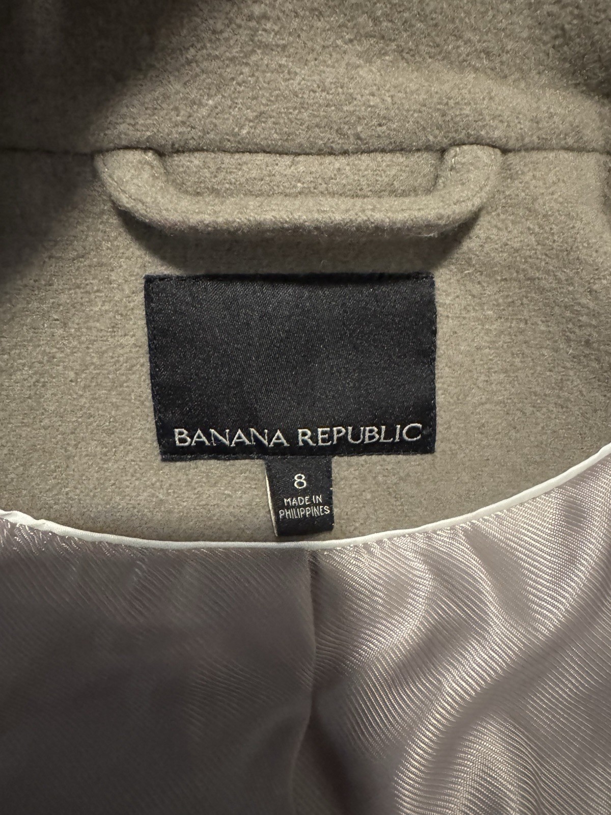 Banana Republic Mario Bellucci Wool Blend Coat Jacket Camel/Brown w/Full Zipper