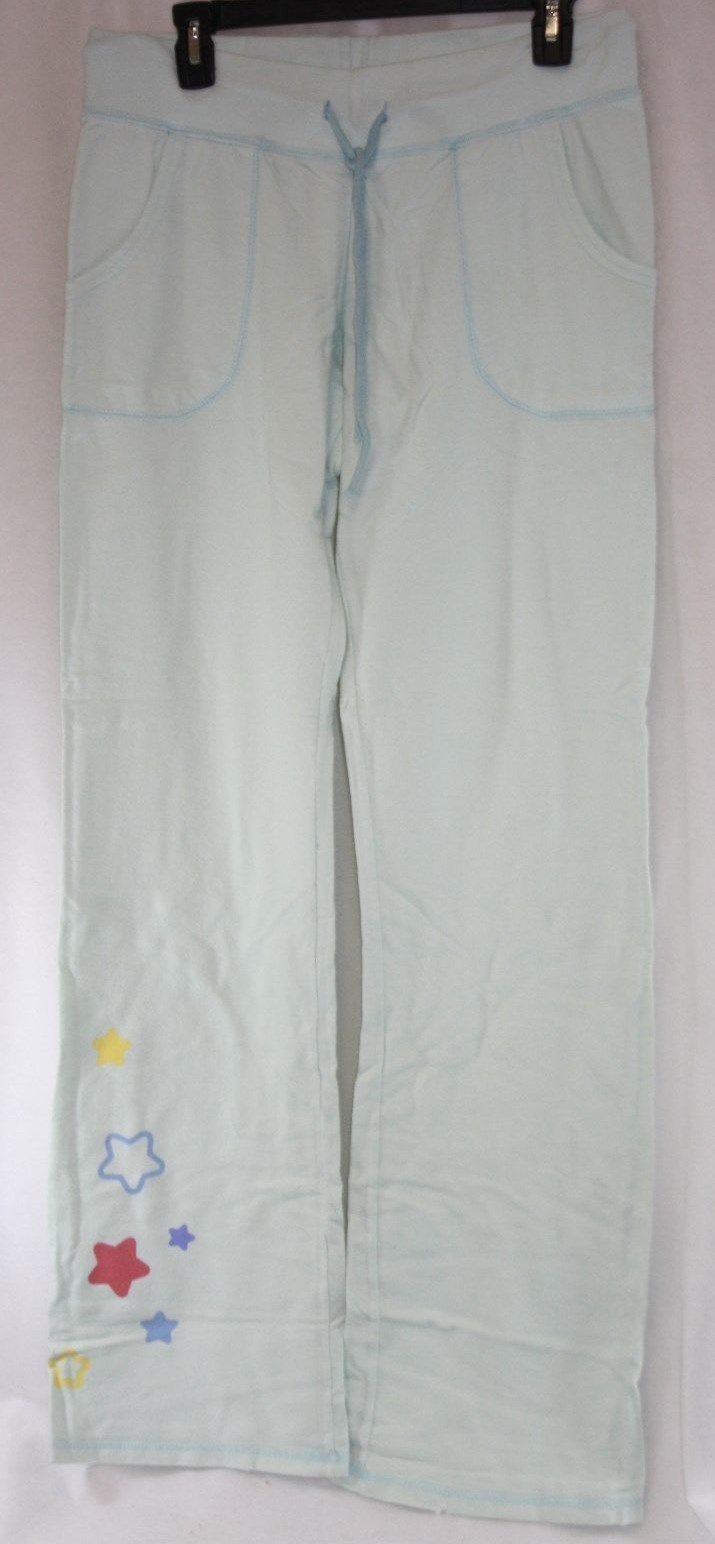 Womens Juniors David & Goliath Light Blue Drawstring Stars Lounge Sweats Pants