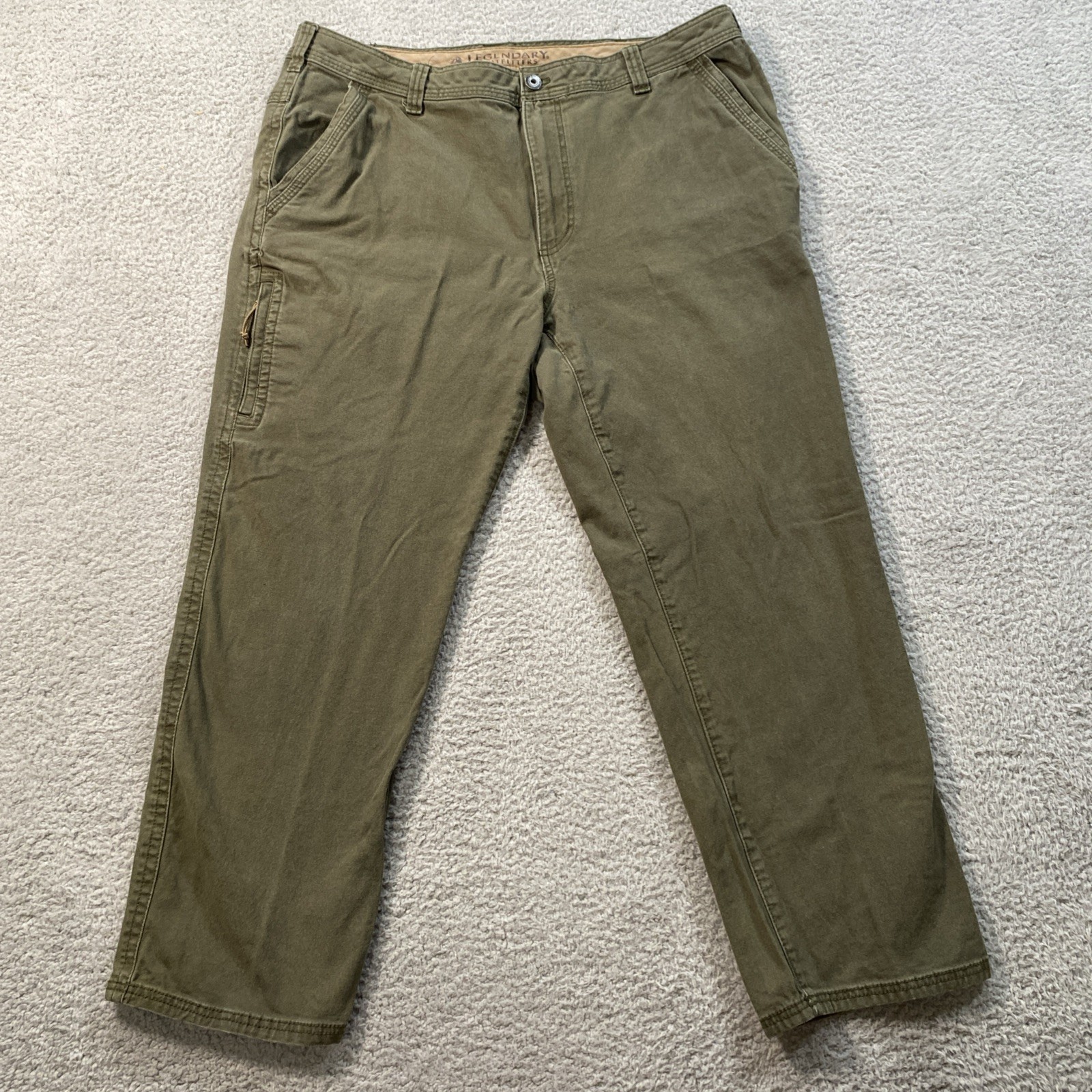 Legendary Outfitters Men’s Stretch Canvas Pant Green 40” X 30″ Hiking Workwear
