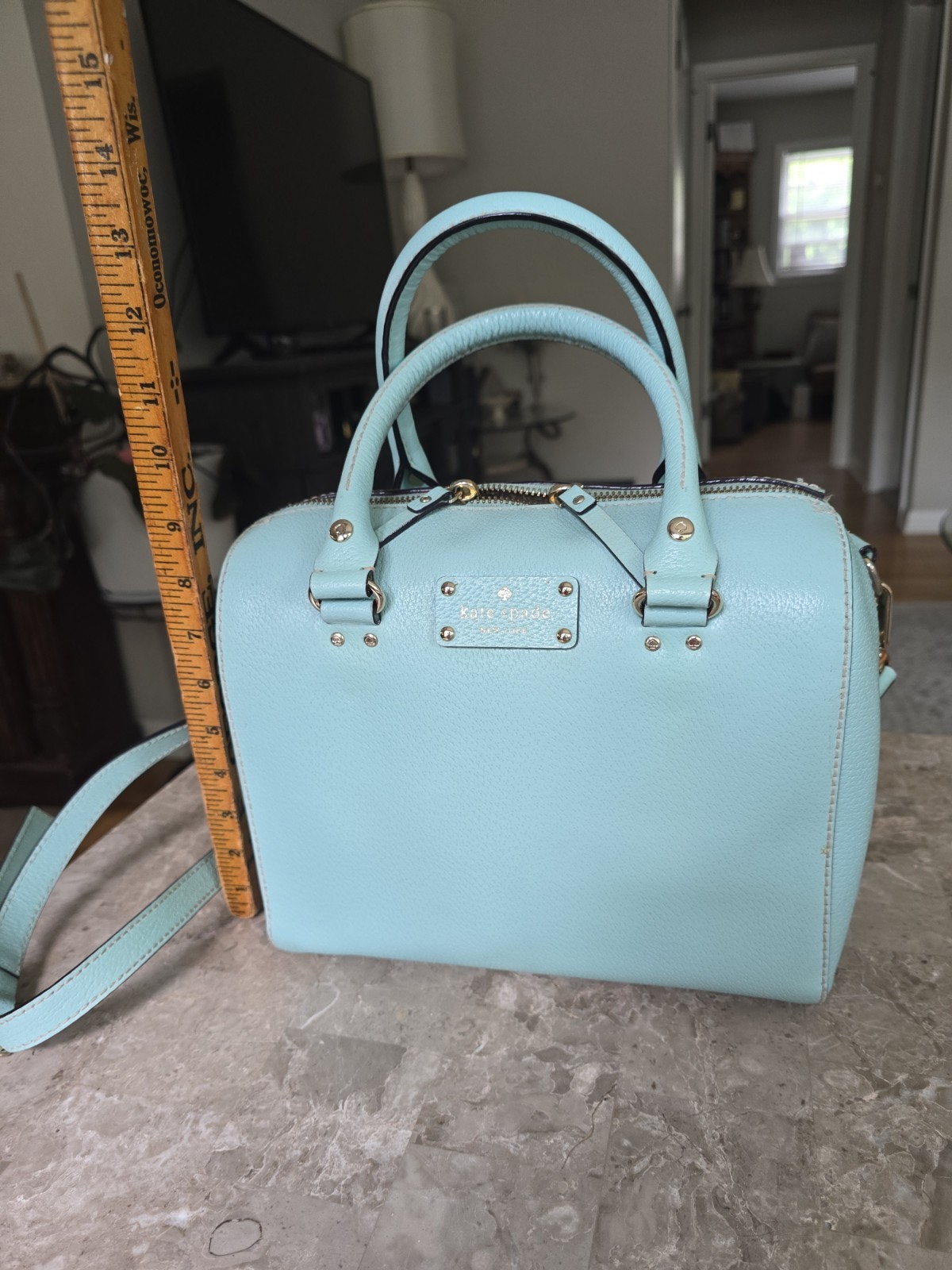 KATE SPADE “Tiffany Blue” Leather Satchel Purse