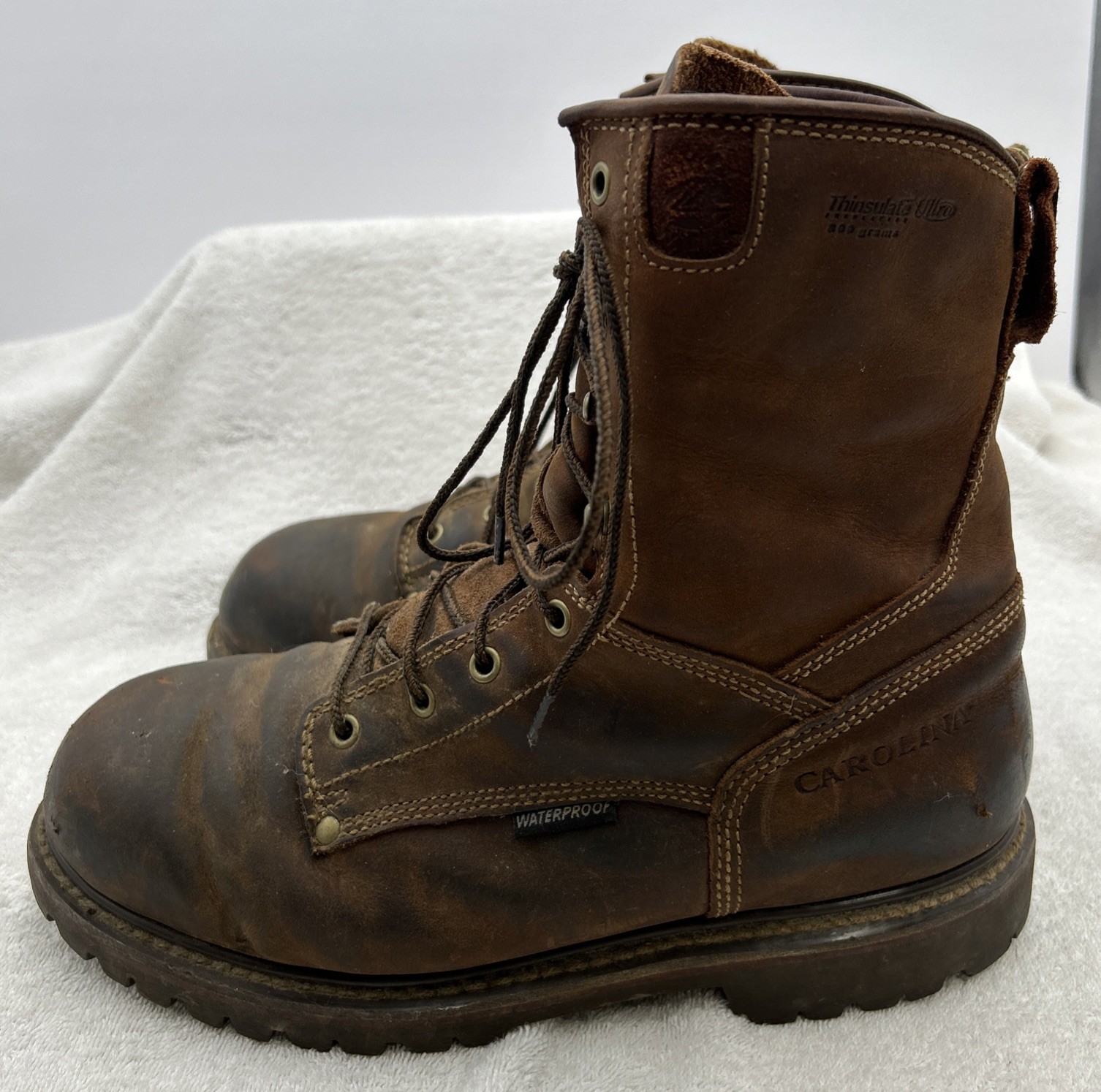 Carolina Work Boots Mens (11) EEE Brown CA9028 Leather 3M Thinsulate Insulation
