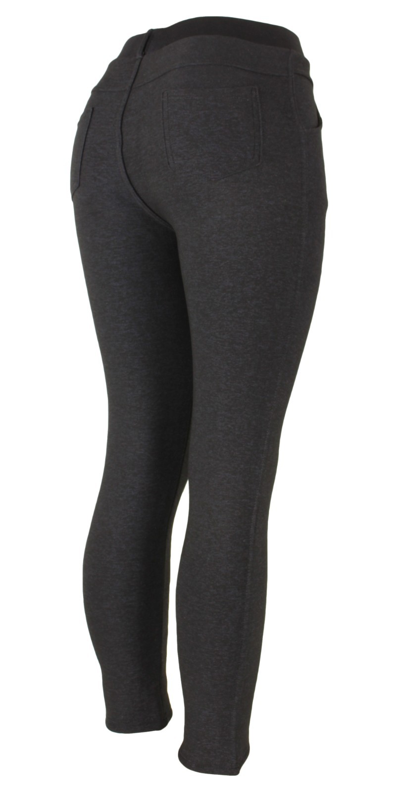 Womens Denim Look Winter Pants Warm Fleece Lined Stretch Thermal Dressy leggings