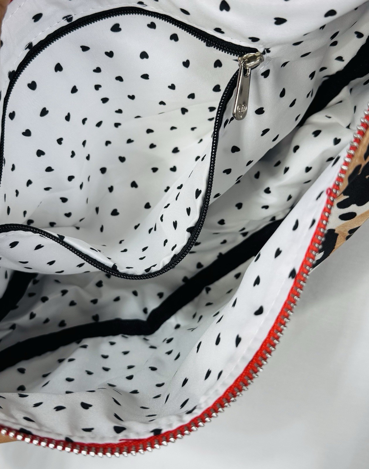 NWT Brighton Spotted Love Swing Bag Leopard Print Nylon Crossbody Crescent