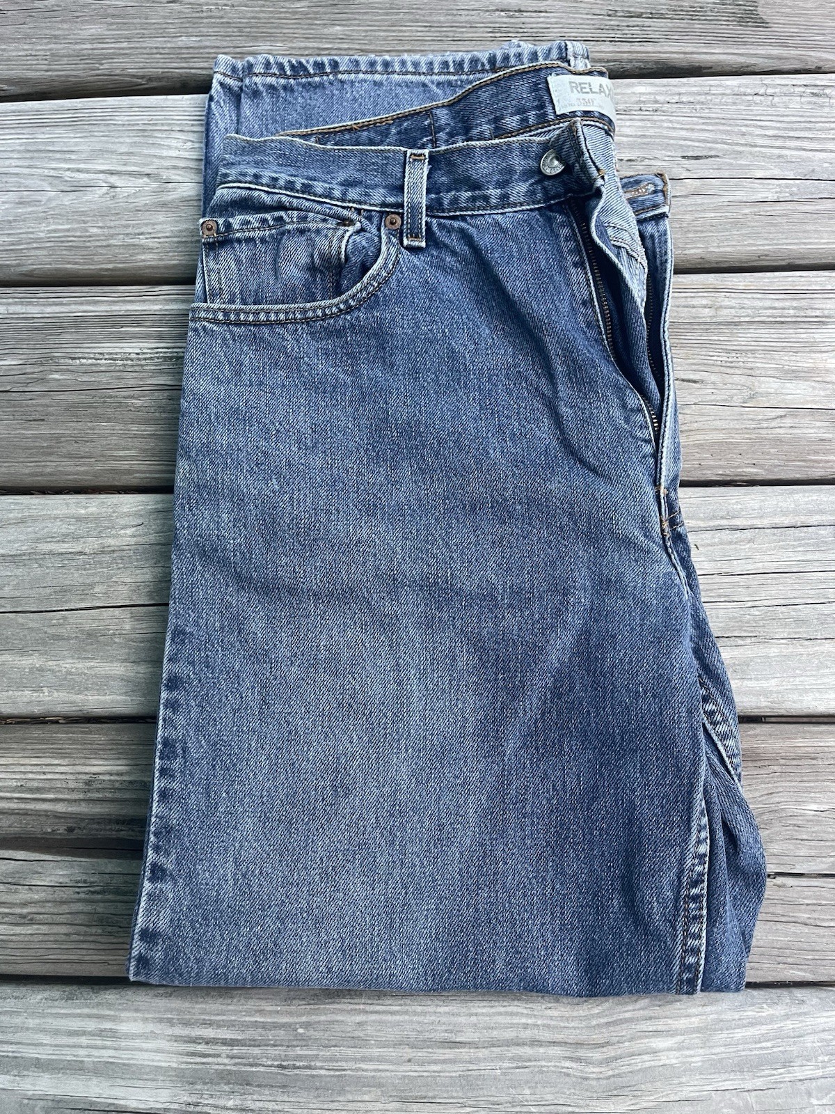 Levis 550 Relaxed Fit Jeans Mens 36×30 Blue Denim New Classic Straight Leg