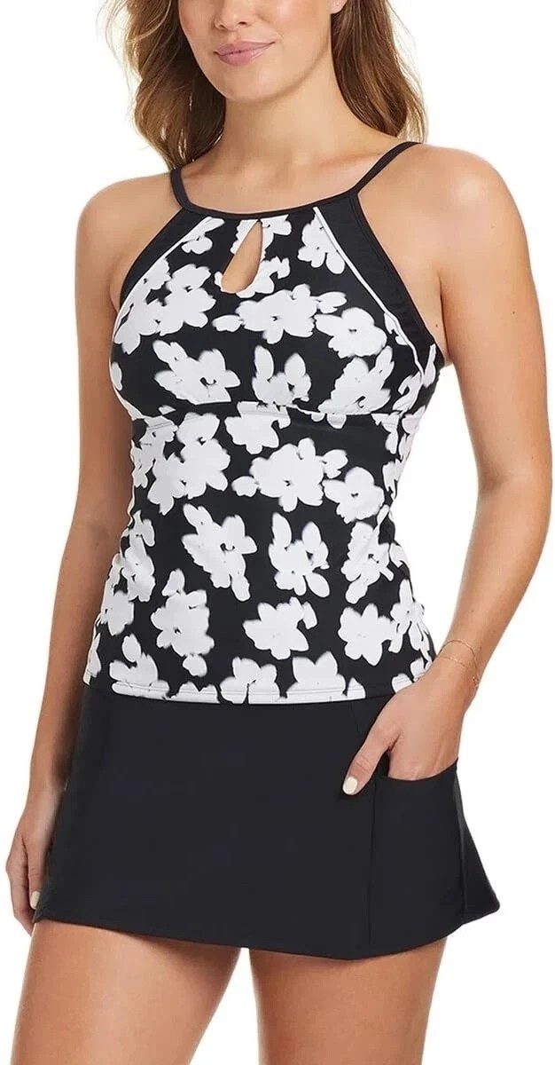 Ellen Tracy Tankini Swimsuit Women’s Lightweight 2 Piece Set Adjustable Fit