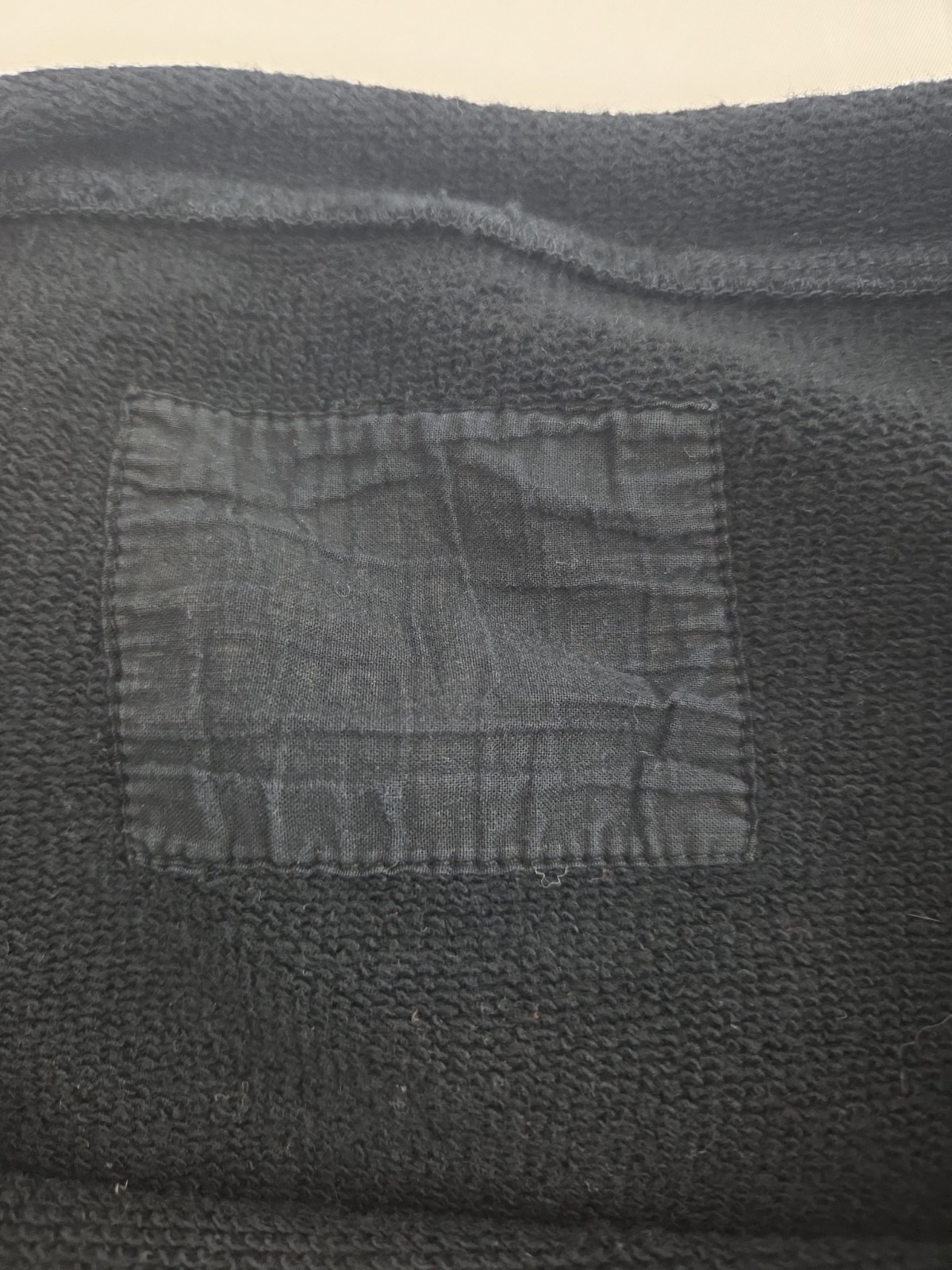 Frank & Eileen Sweatshirt XL Black Effie Capalet Raw-Edge Wide Crewneck