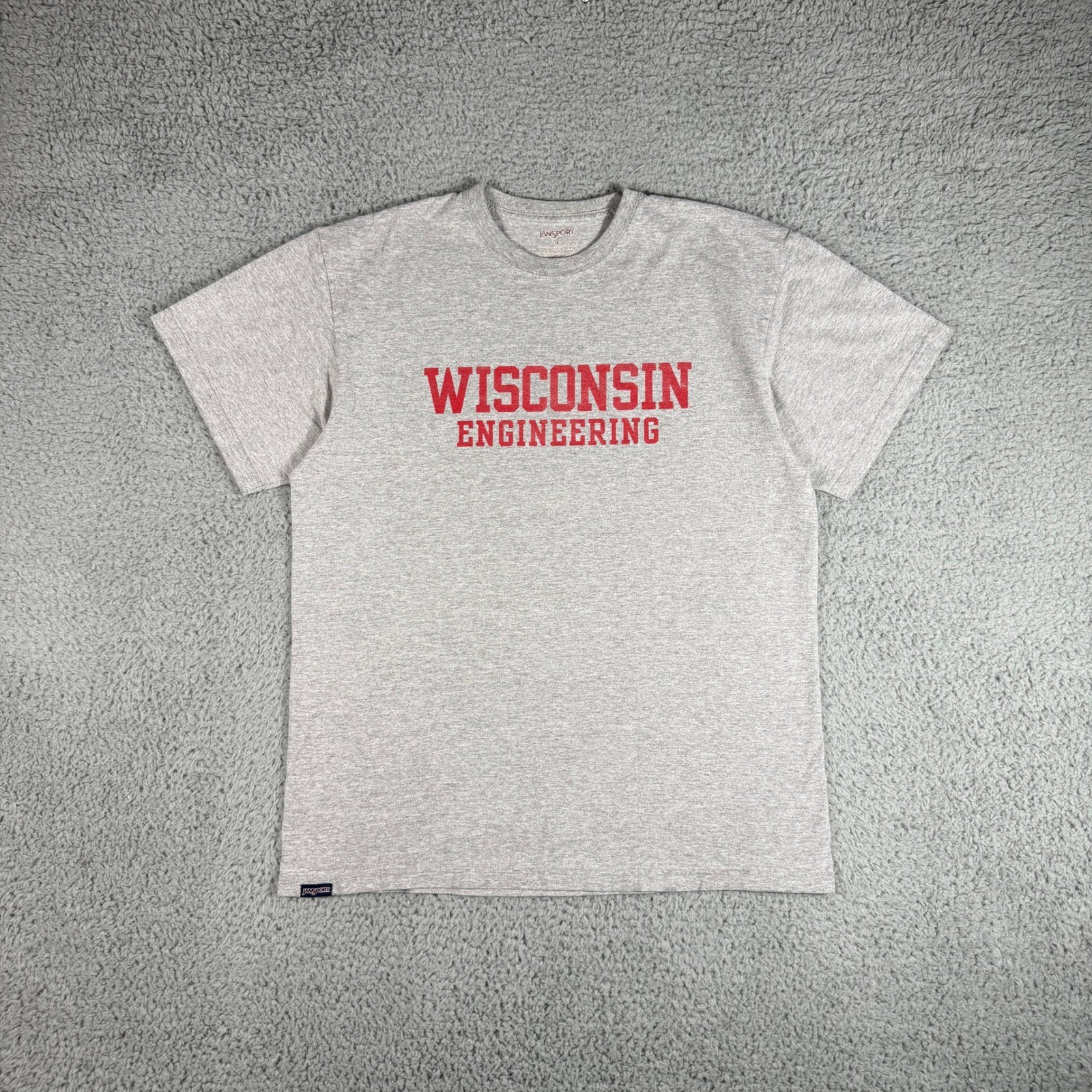 University of Wisconsin Engineering T-Shirt Size Large Badgers Collegiate Gray