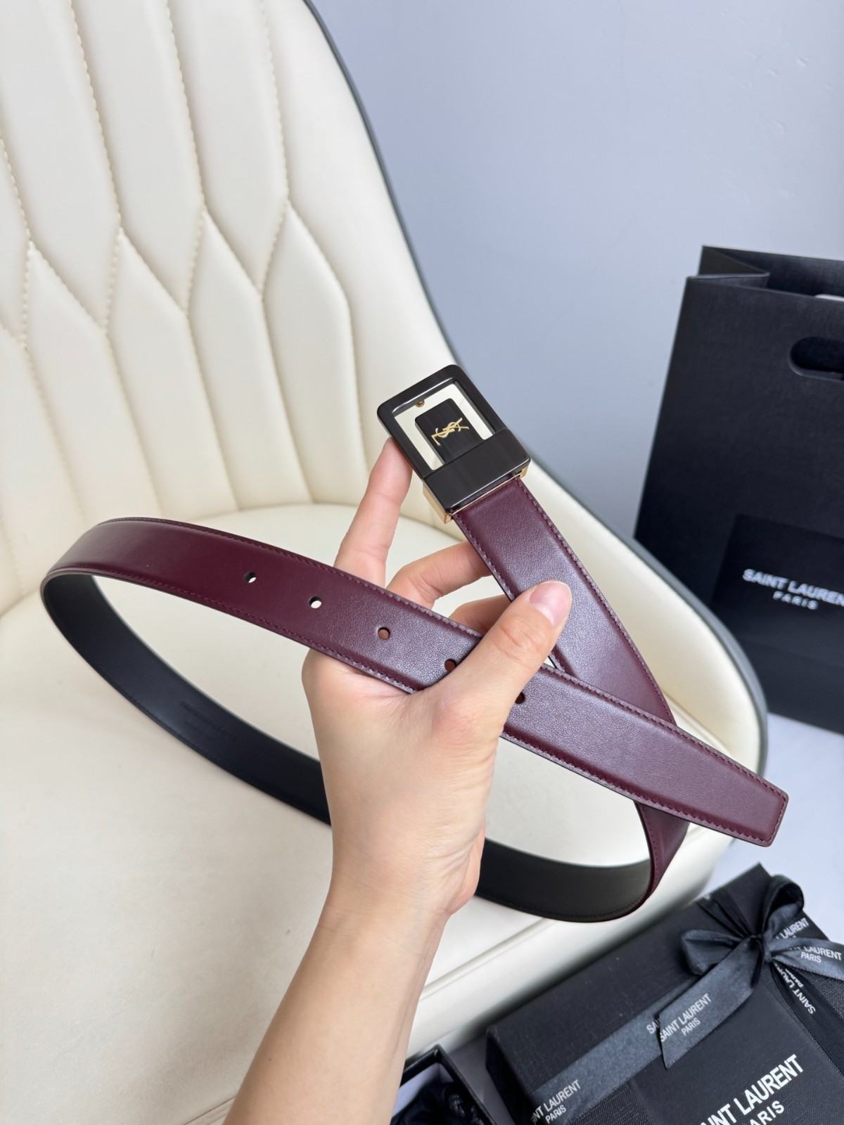 Authentic Yves Saint Laurent Belt for Sale NEW YSL Width:3.0cm/1.18in