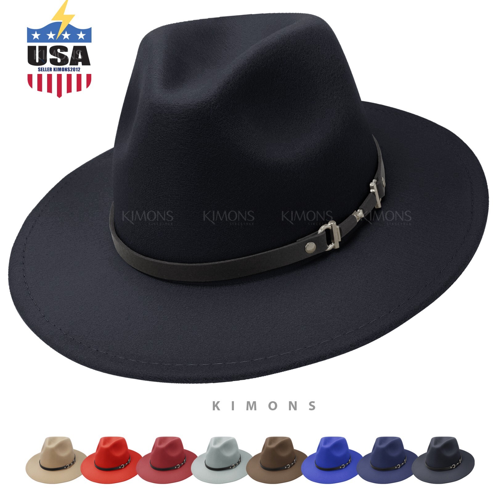 Wide Brim Wool Felt Fedora Panama Cowboy Girl Hat Casual Cap for men women Jazz