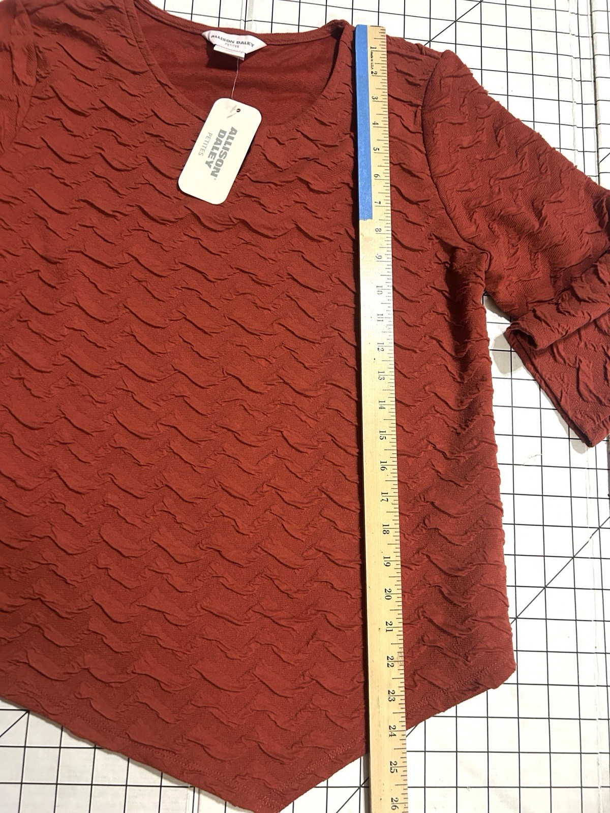 Allison Daley Woman PM Split Neck 3/4 Sleeve Blouse Tunic New Fall Color
