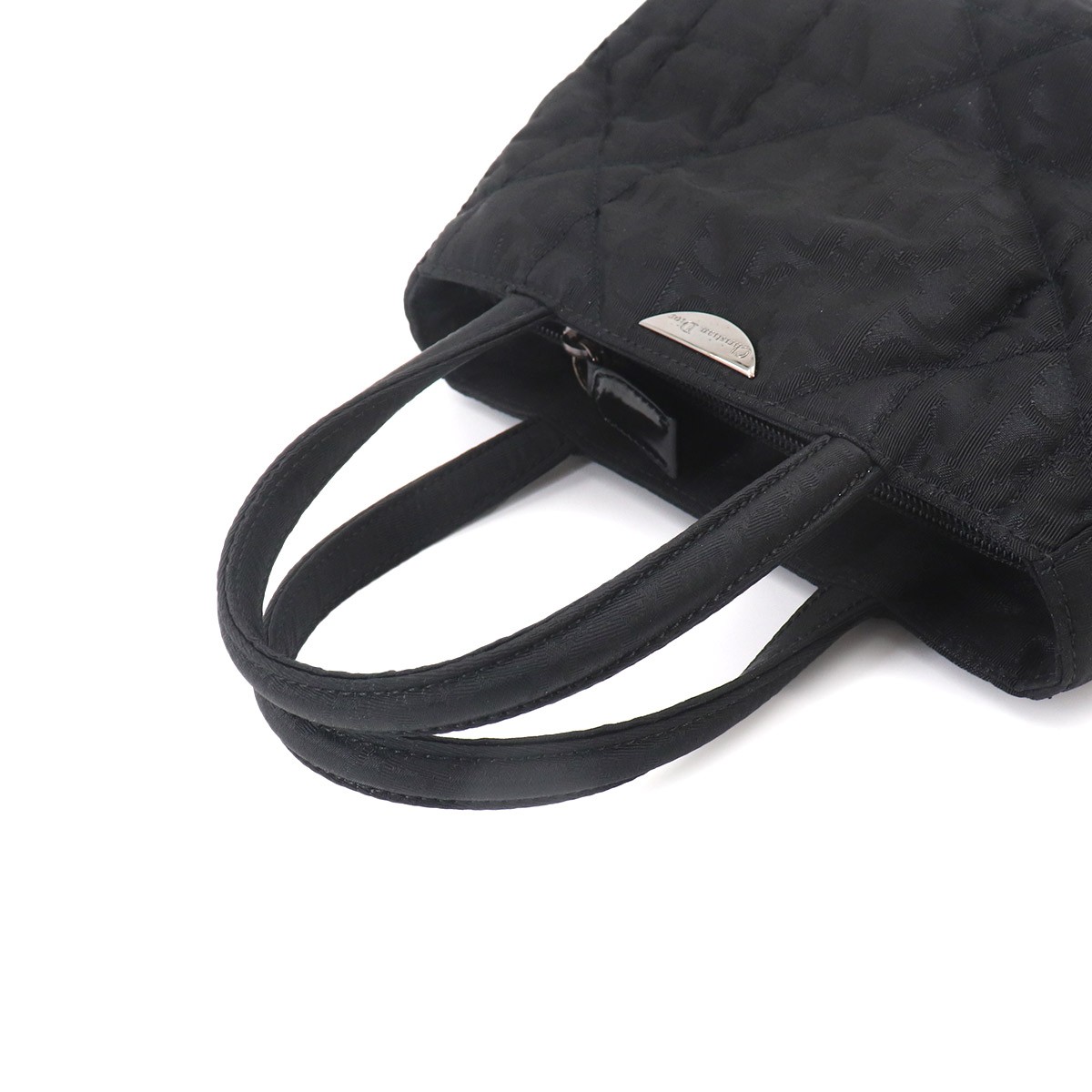 Christian Dior Trotter Mini Hand Bag Nylon Leather Black Purse 90325502