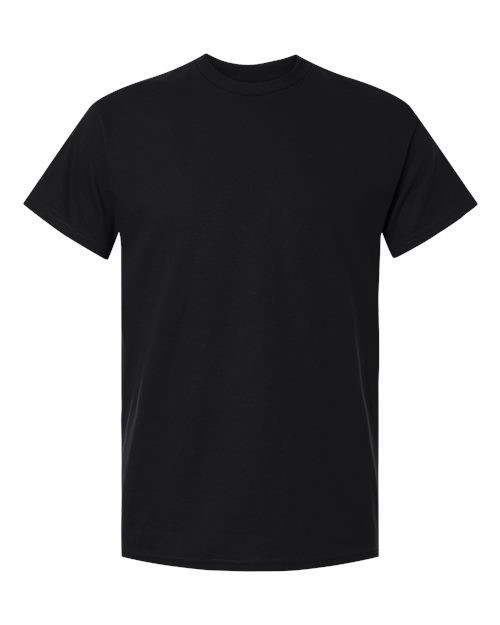 Gildan (6-pack) Black Solid Heavy Cotton Short Sleeve Blank T-Shirt XL