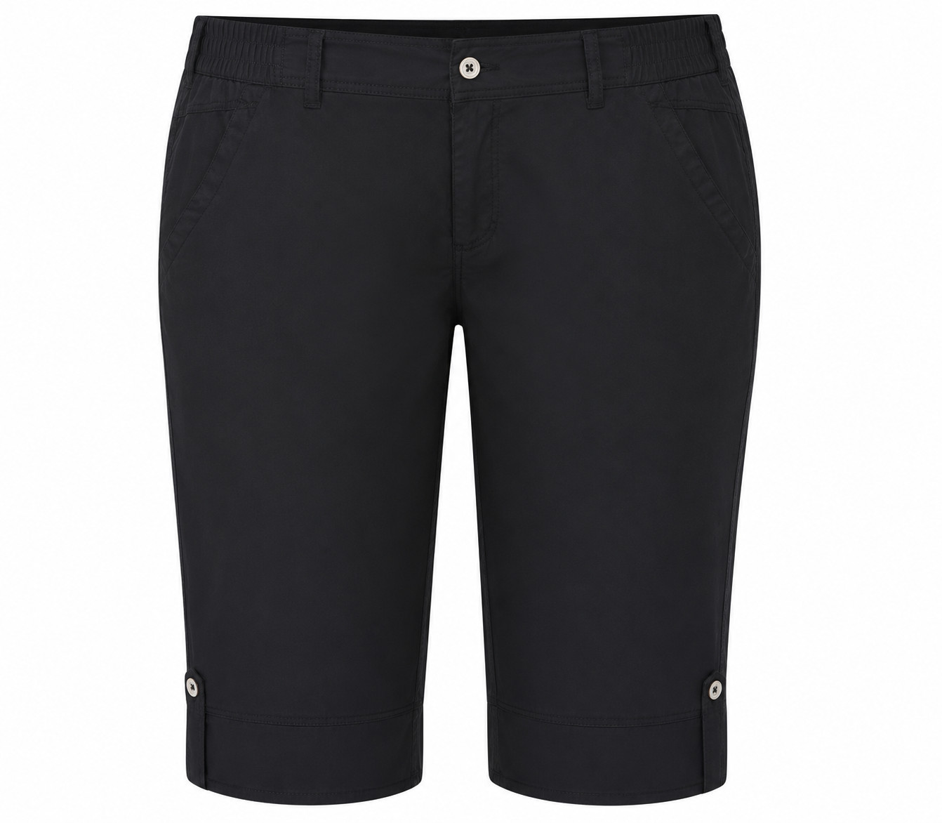 Alpine Design Women’s Plus Size Capri Shorts Black Casual Relaxed 24W