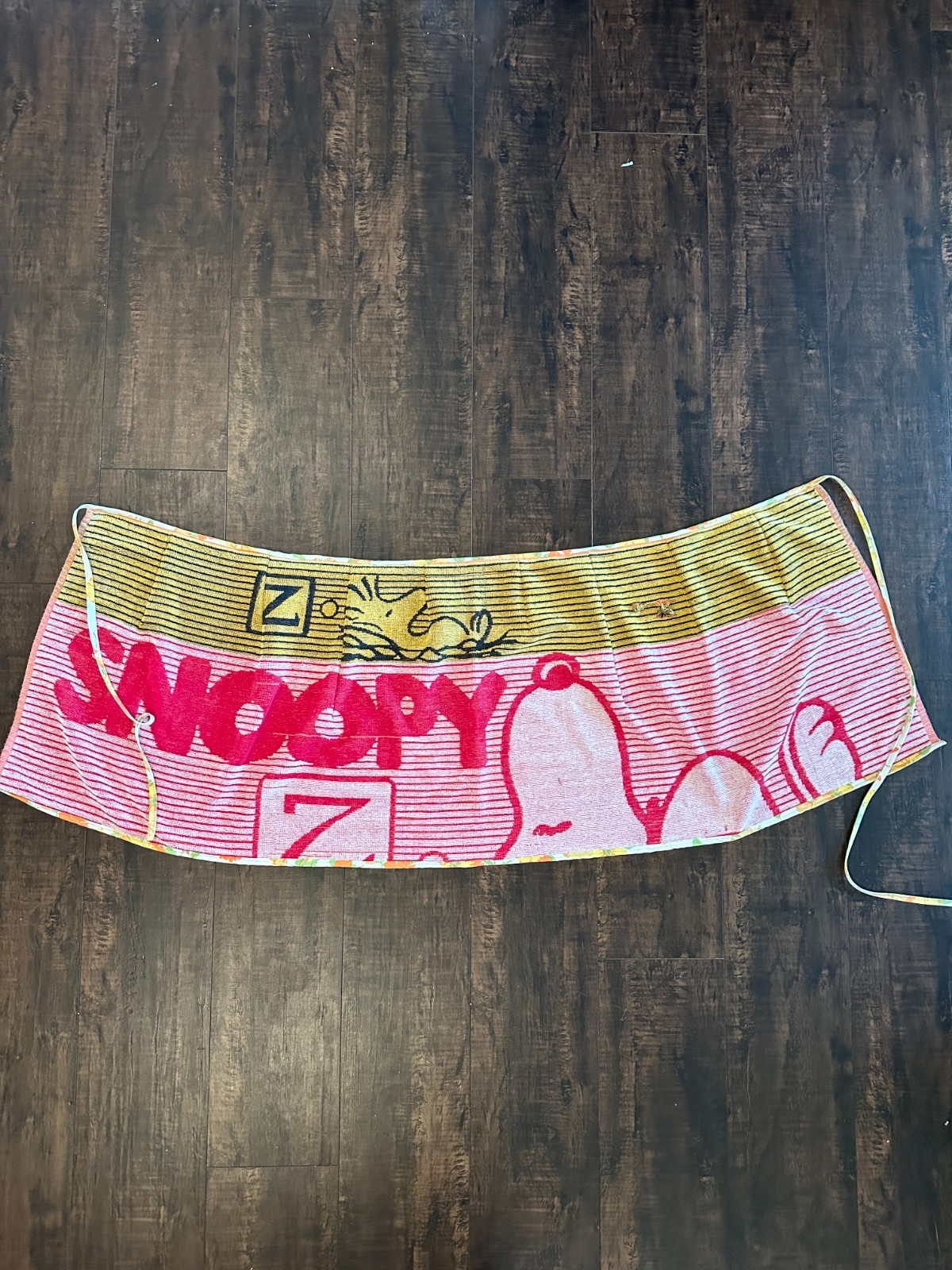 Snoopy & Woodstock Beach Towel from the 70’s, Adjustable Wrap Skirt