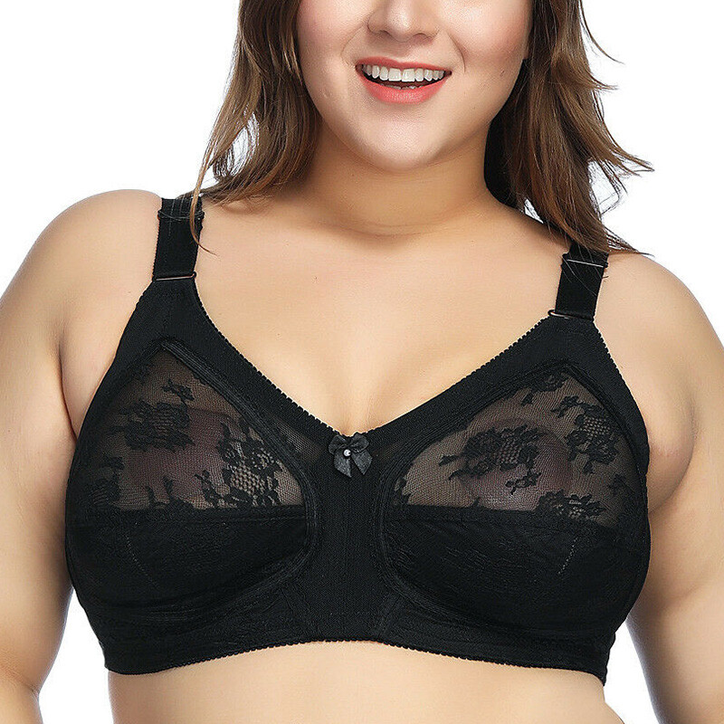 Women Minimizer Bra Unlined Wireless Full Figure Support PLUS SIZE 34-50 CDEFGHI