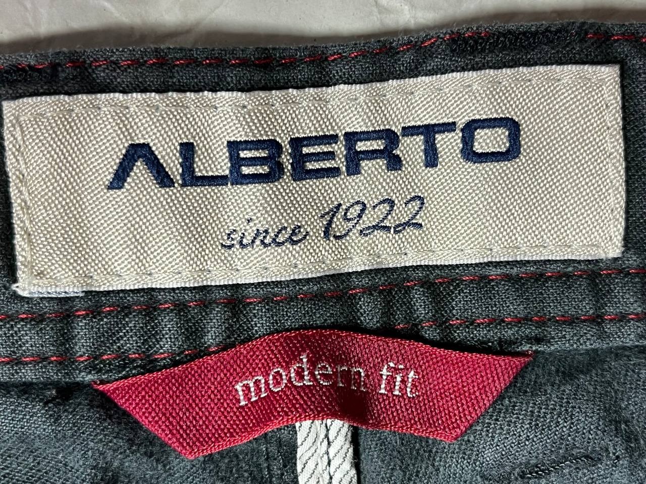 Alberto Pants Mens 33-34 Modern Fit Broken Twill Stretch Black See Pockets