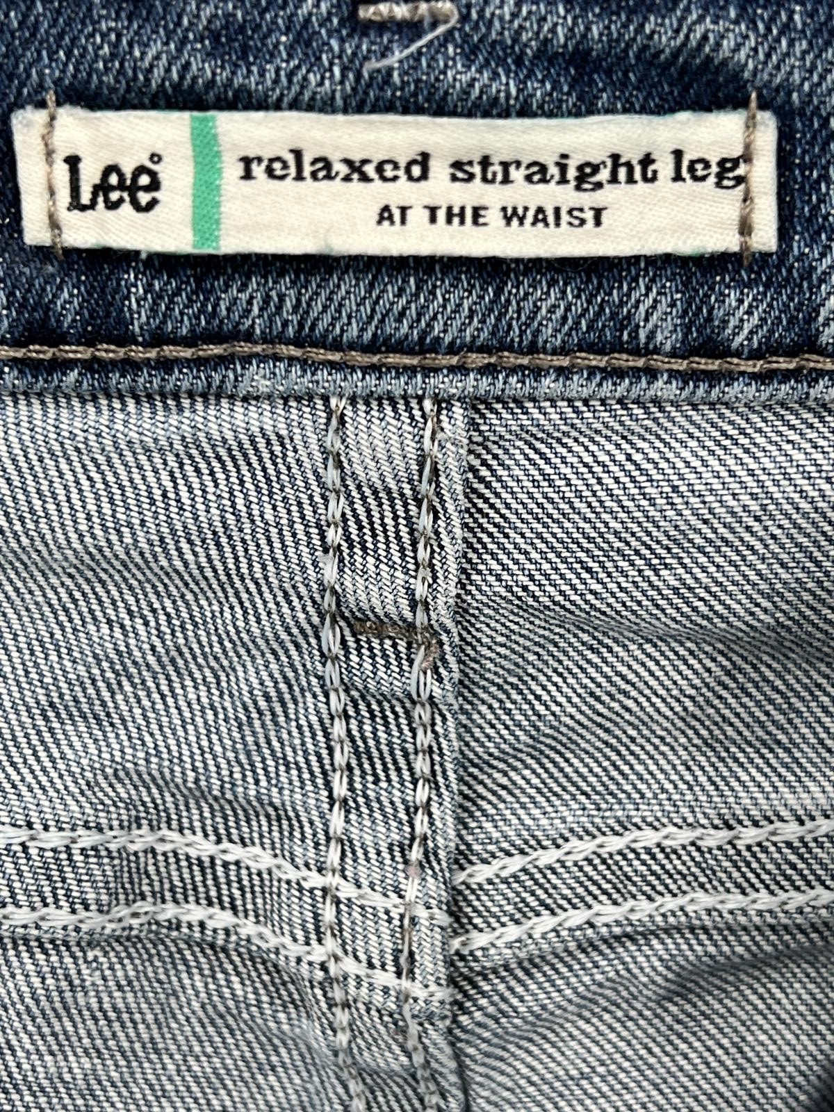Lee Relaxed Straight Leg Jeans Size 16 Medium Cotton Blend Lee