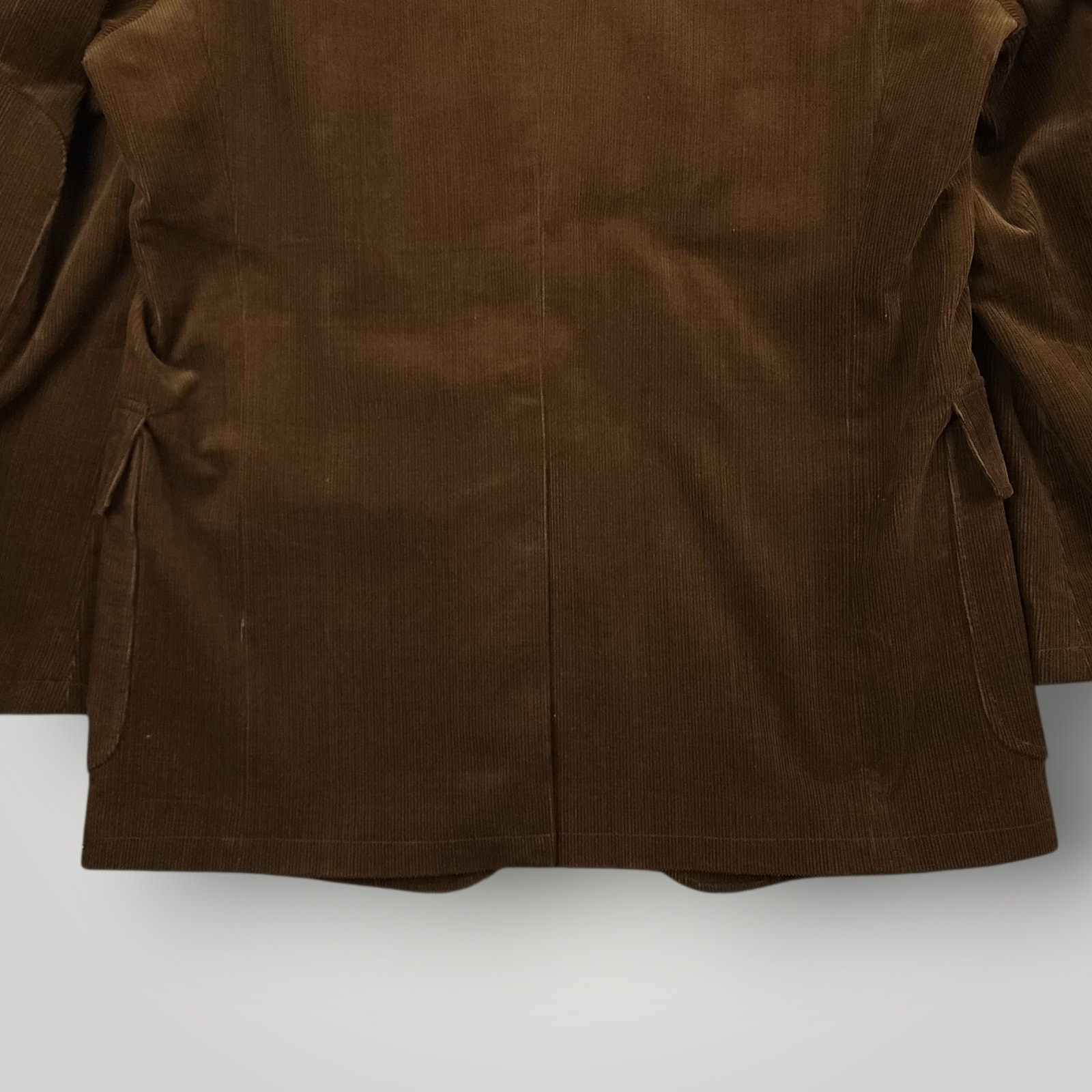 Y2K Ivy Style Wide Wale Corduroy Jacket 40R Elbow Patch Pocket Unstructured