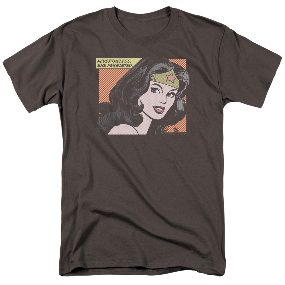 WONDER WOMAN SHE PERSISTED Licensed Adult Men’s Graphic Tee Shirt SM-5XL