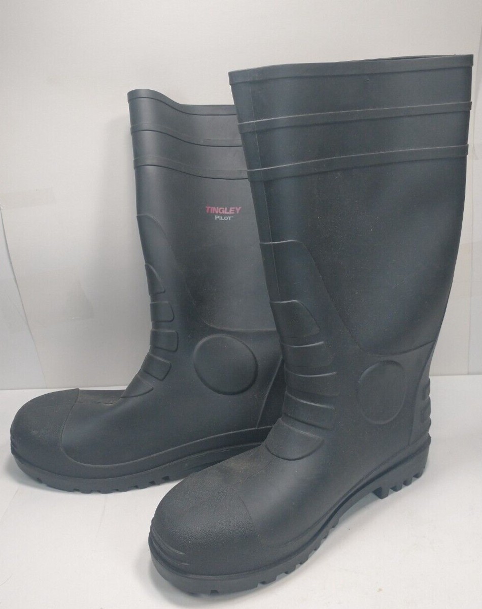Tingley Pilot Rubber Boots Waterproof Black size 14