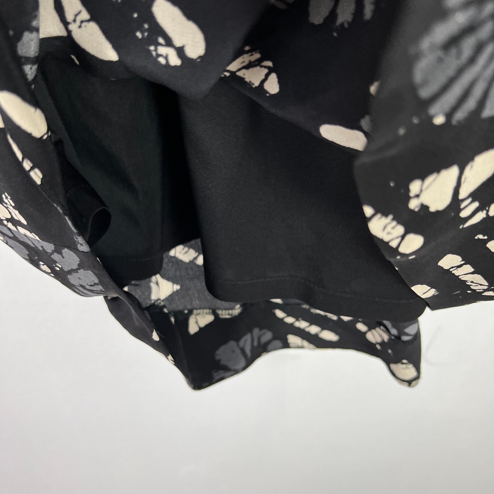 Madewell Starview Batik Grid Silk Cami Dress Racerback Black Size 4 EUC L1579