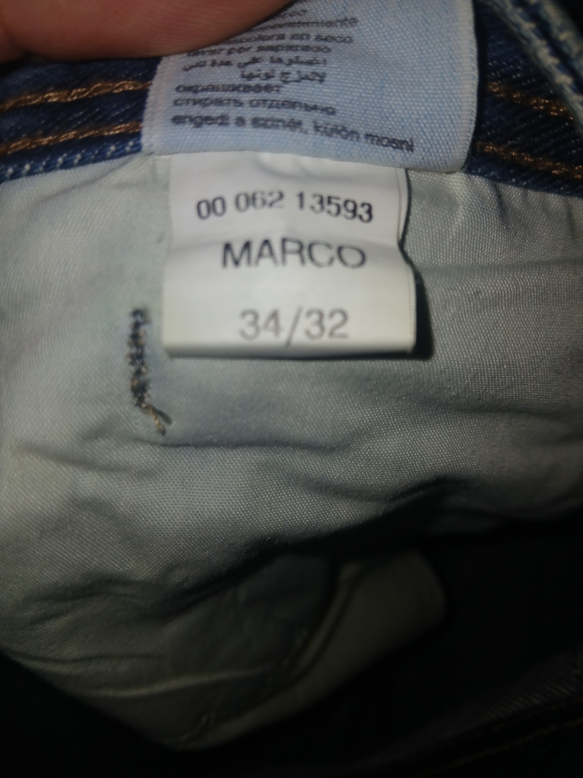 Mavi Marco Mens Midrise Straight Leg Jeans 34 × 32
