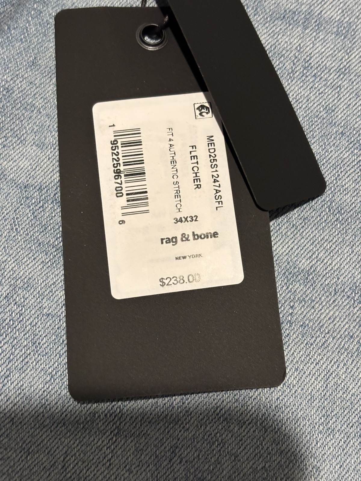 Rag & Bone Fit 4 Authentic Stretch Straight Leg Jeans (Fletcher) 34