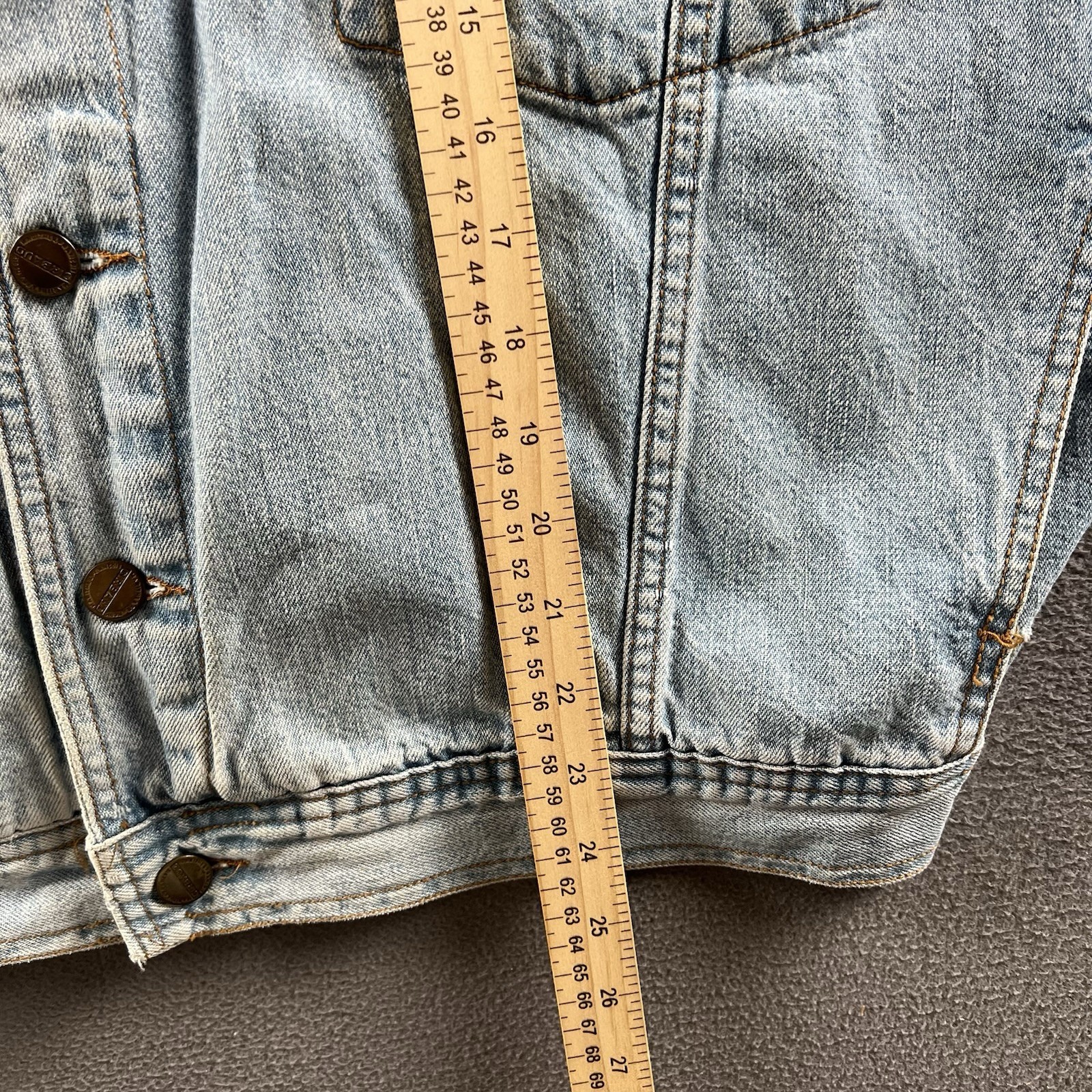Marithe Francois Girbaud Jacket Mens Small Denim Trucker Light Wash 90s Vintage
