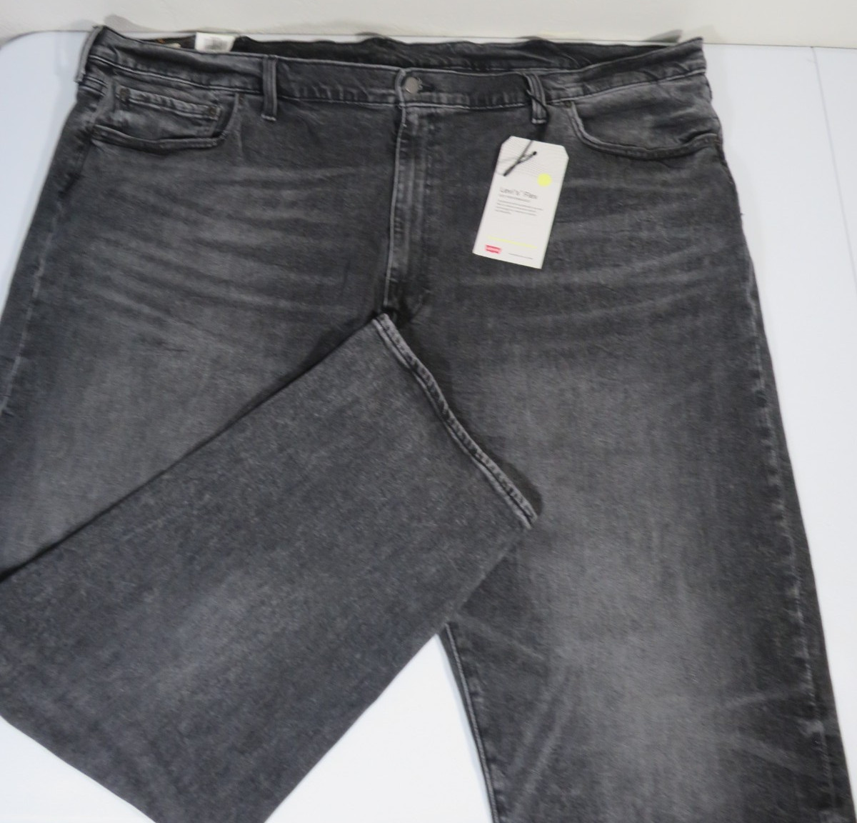 Levis 502 Flex NWT Big Tall 54 x 32 (54 x 31 Actual) Black Denim Jeans New!