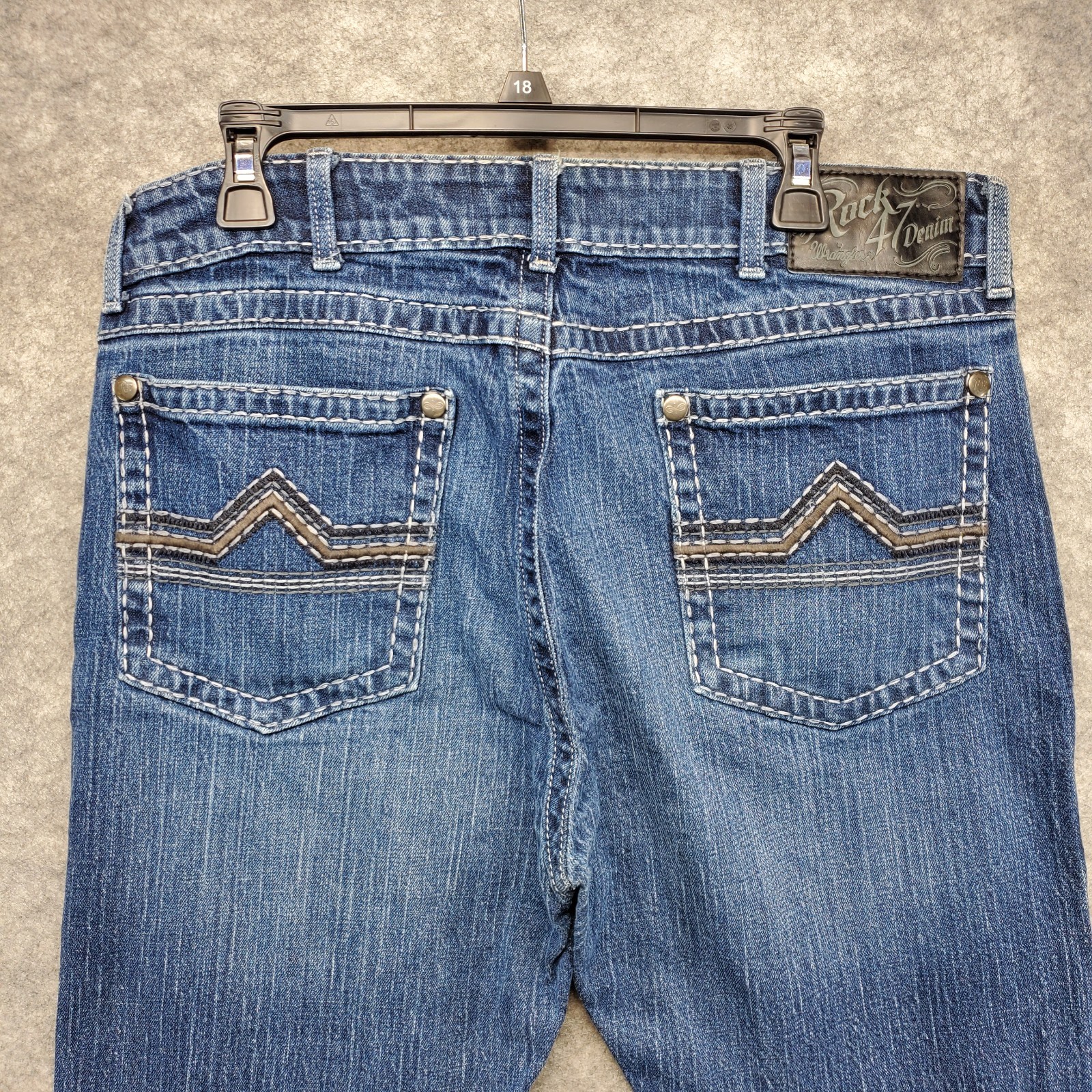 Rock 47 by Wrangler Jeans Men’s Size 36×32 Medium Blue Wash Slim Straight