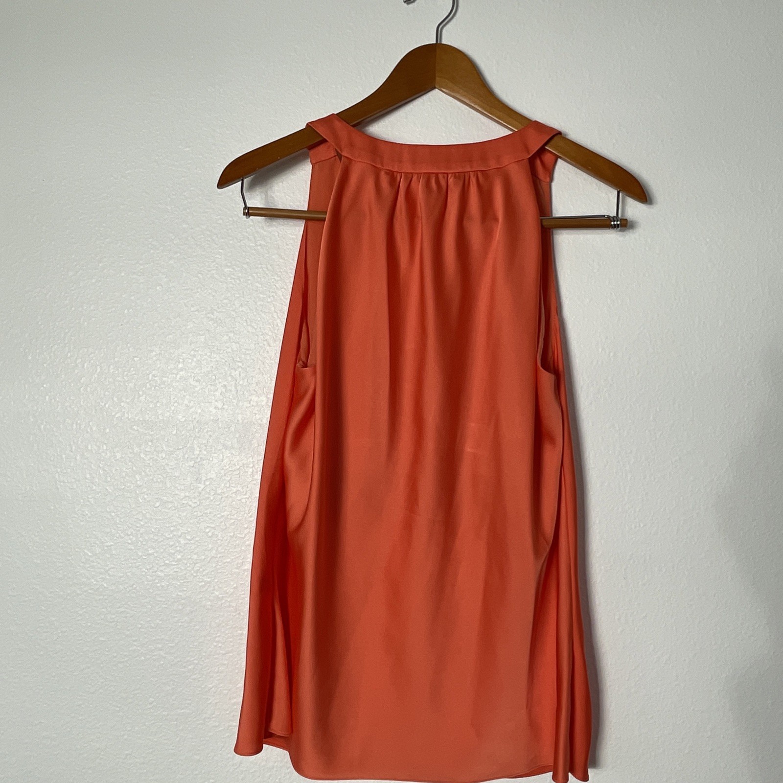 Boston Proper Orange Halter Top Size 14 V Neck