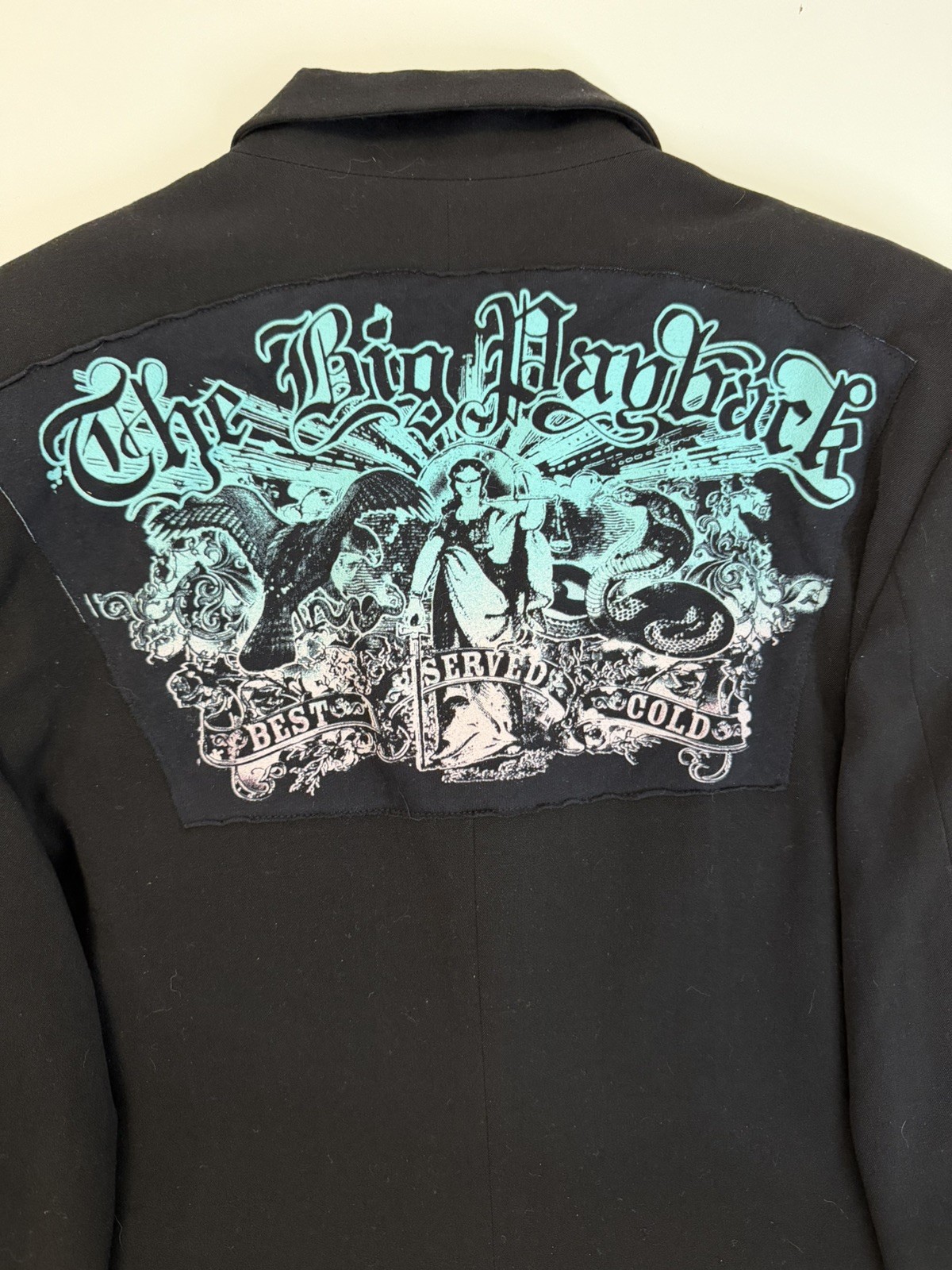 Men’s True Love & False Idols The Big Payback Served Cold Blazer Jacket Size 44