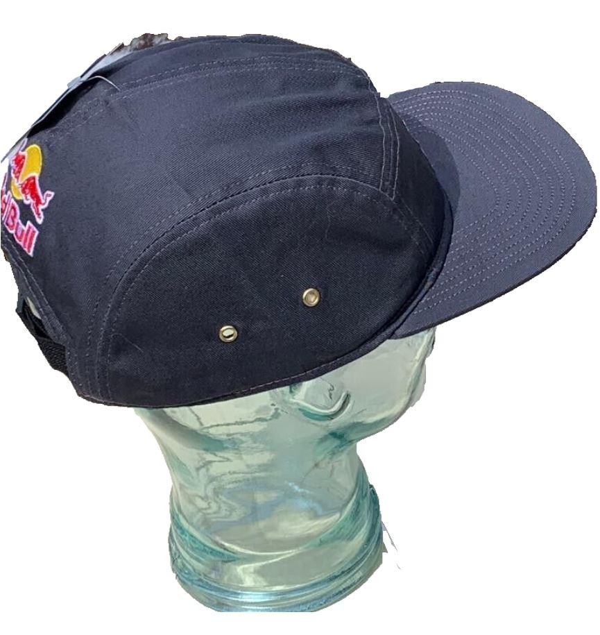 R – 5-Panel Navy & White Camper Cap. F1 Racing. BMX. MotoGP. Supercross.