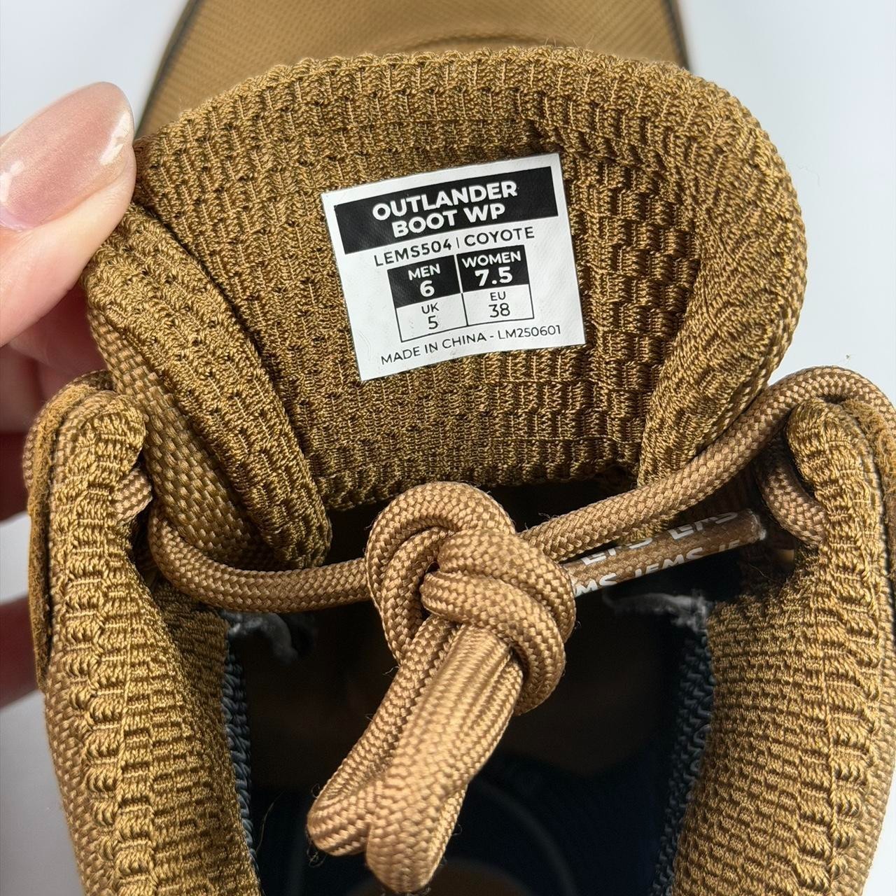 Lems Outlander Boot Waterproof in Coyote, Size 7.5 Women / 6 Men