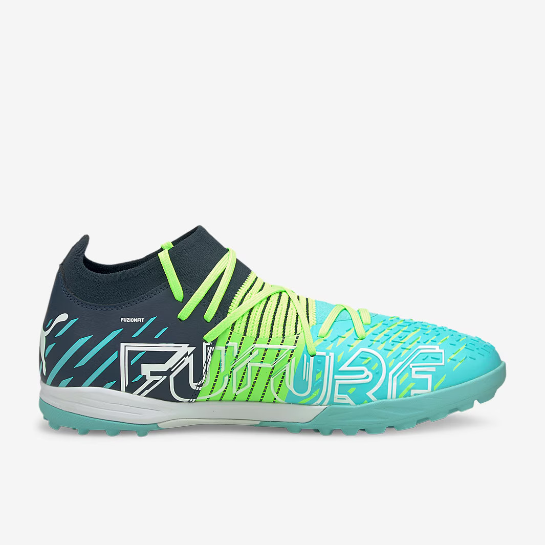 Authentic PUMA FUTURE 3.2 IT Men’s Turf Soccer Sneakers Shoes ~ Teal/Green/Navy