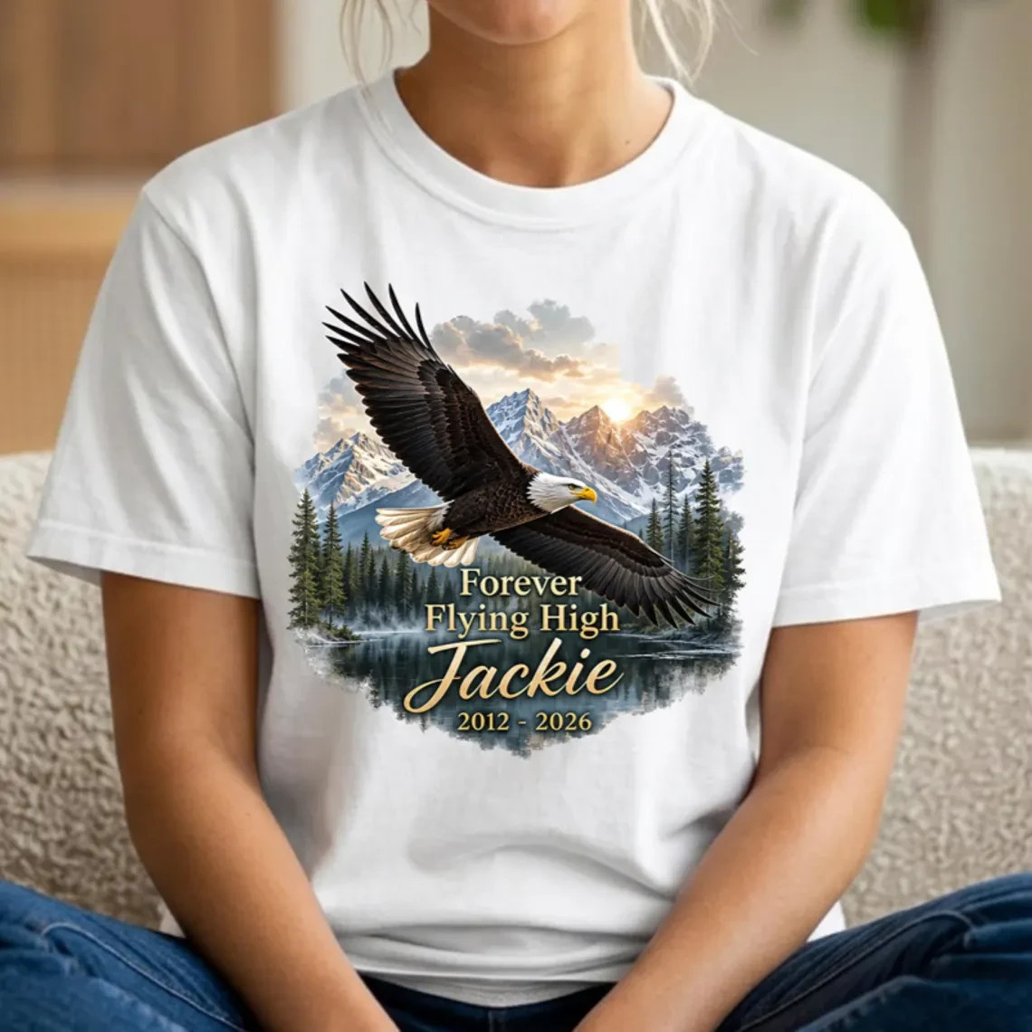 Jackie Bald Eagle Memorial Shirt, Forever Flying High 2012 2026, Big Bear Eagle