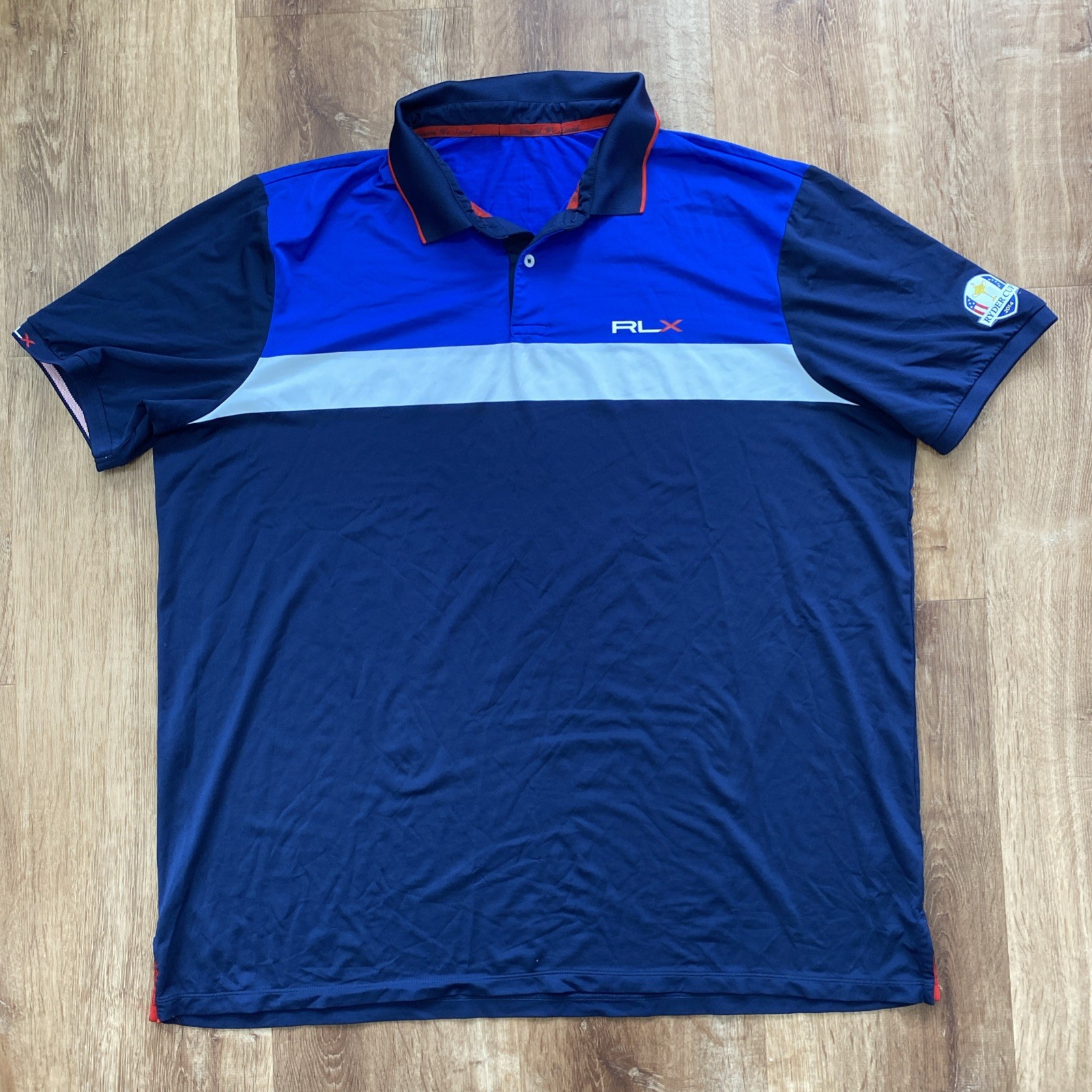 RLX Ralph Lauren 2014 USA Ryder Cup Golf Polo Shirt Men’s XXL Performance