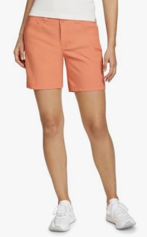 $60 Eddie Bauer Women’s Rainier shorts- Coral – Size 8 (31”W) – NEW With Tags