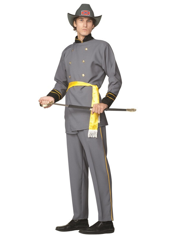 ADULT CONFEDERATE OFFICER GENERAL LEE COSTUME CIVIL WAR SOLDIER CAPTAIN UNIFORM